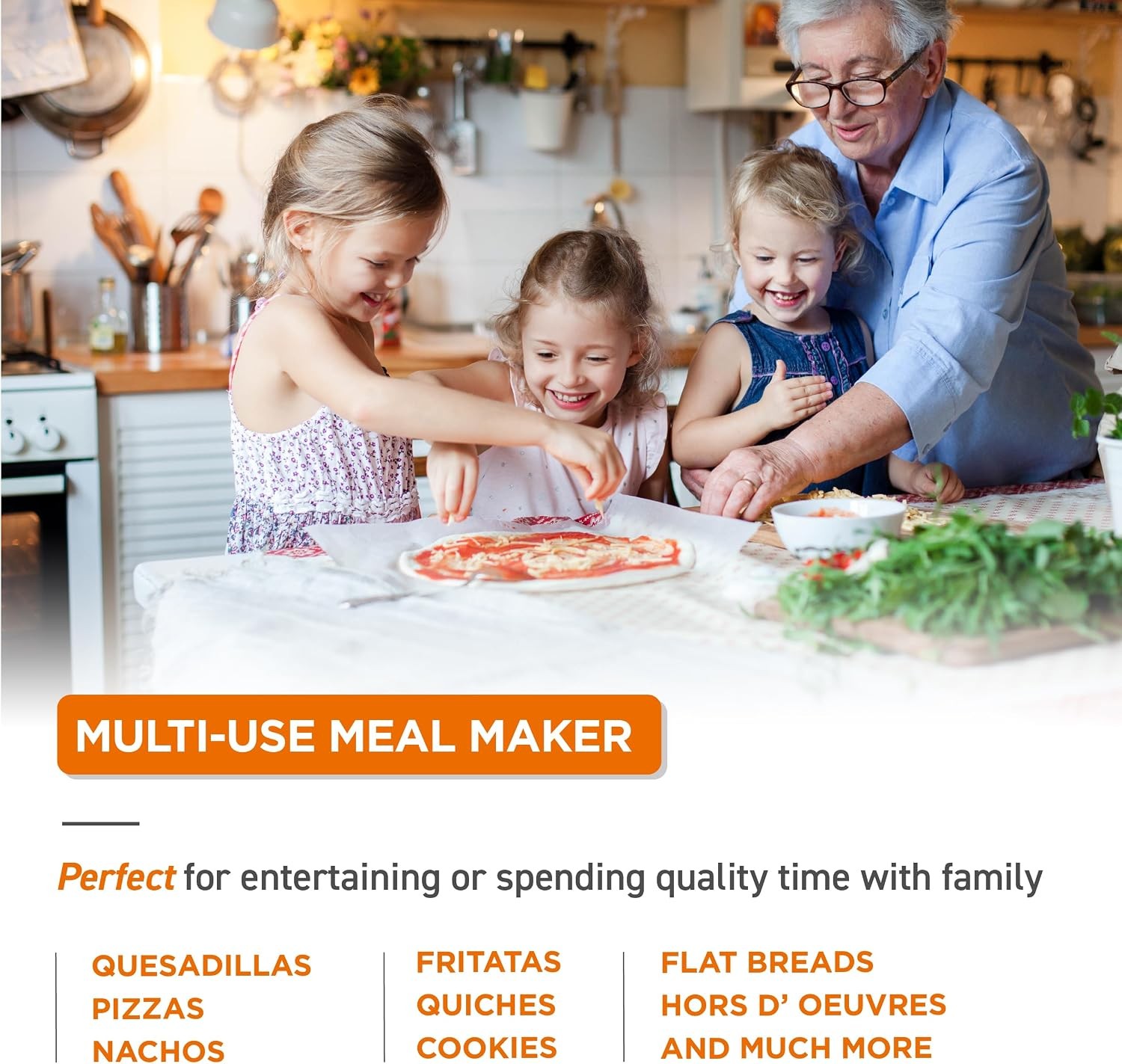 Commercial Chef 12 Pizza Maker with Variable Temperature, Quesadilla Maker with