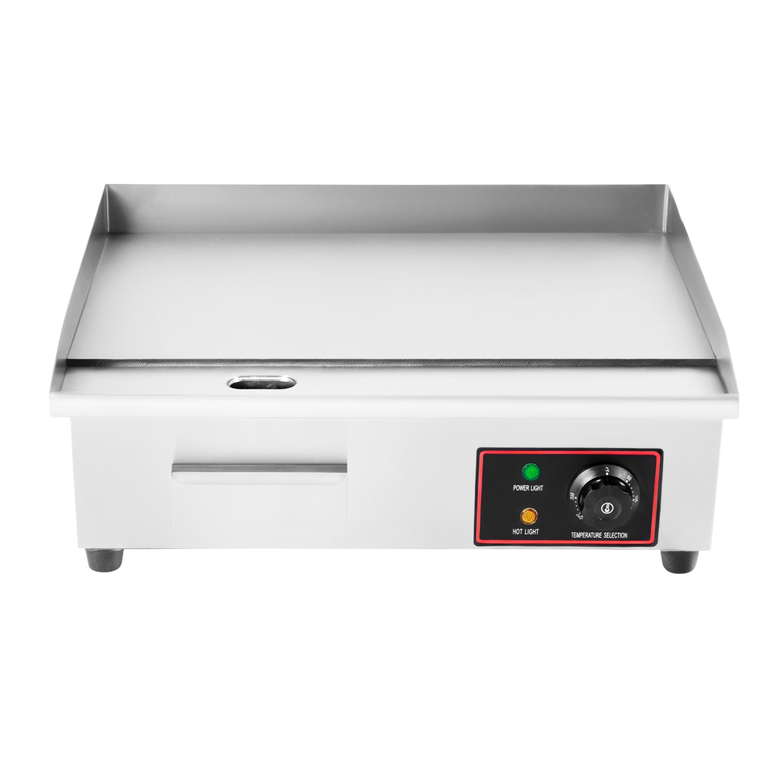 22 In Commercial Griddle Flat Hot Plate Grill Electric Fry Pan BBQ Cooker 1.6KW