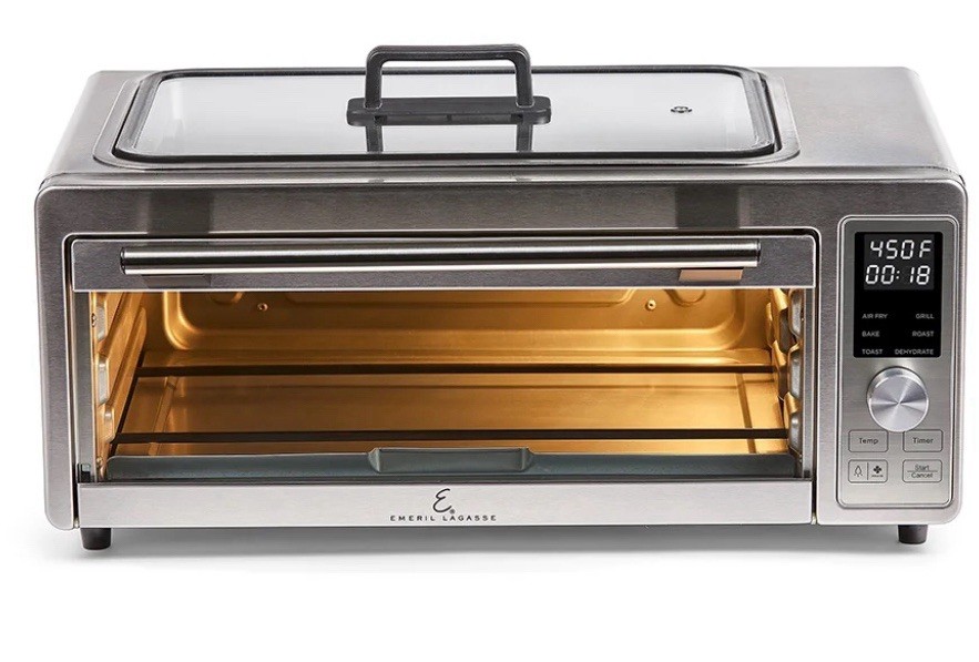 Emeril Power Grill 360 Plus, 6 n 1 Smokeless Grill and Air Fry Toaster Oven XL,