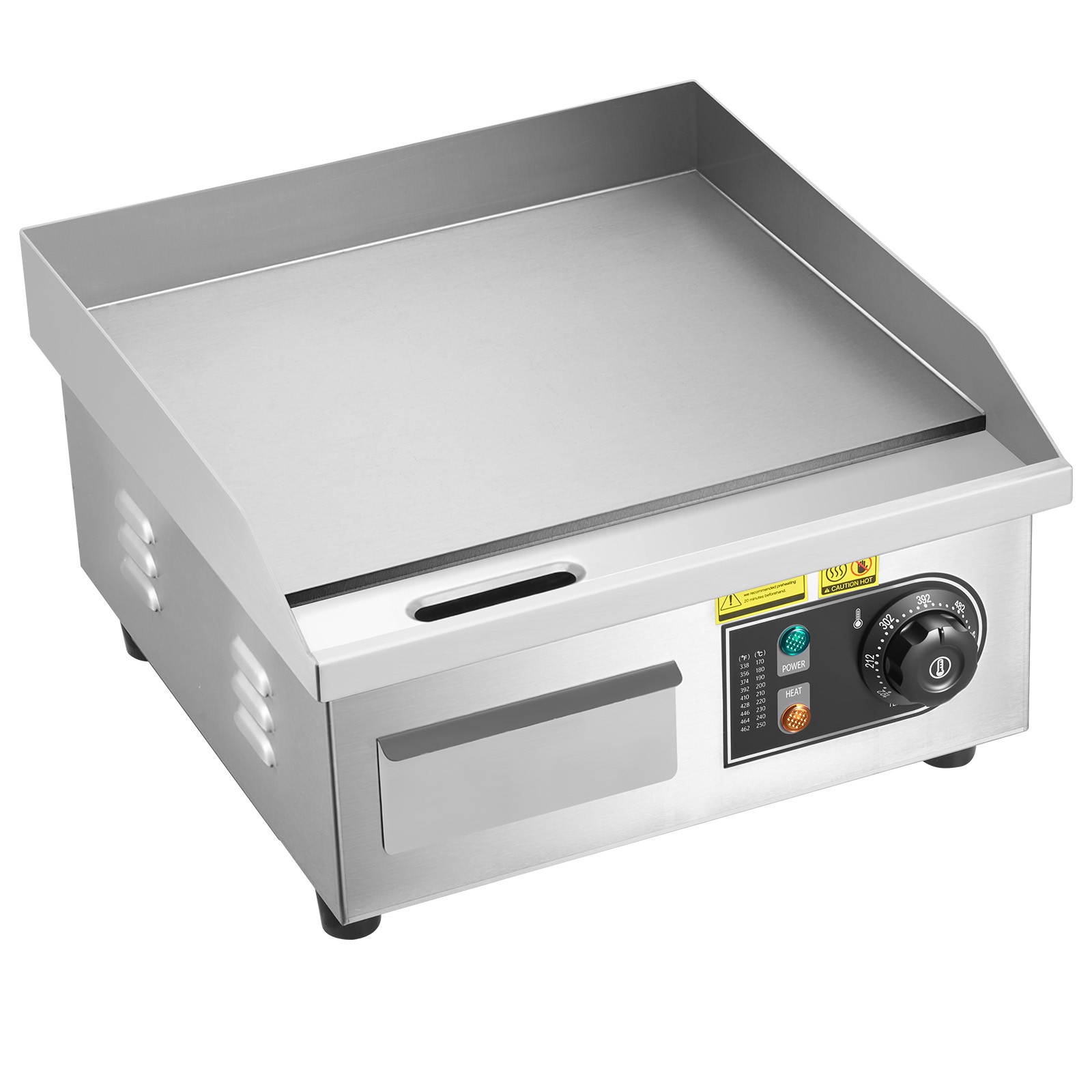 Uimoso Commercial Electric Griddle Countertop Flat Grill 14×12 Inch Cooking Area