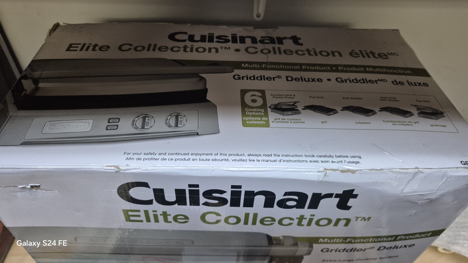 Cuisinart GR-150C Griddler Deluxe 6-in-1 Grill Griddle Panini Press Used