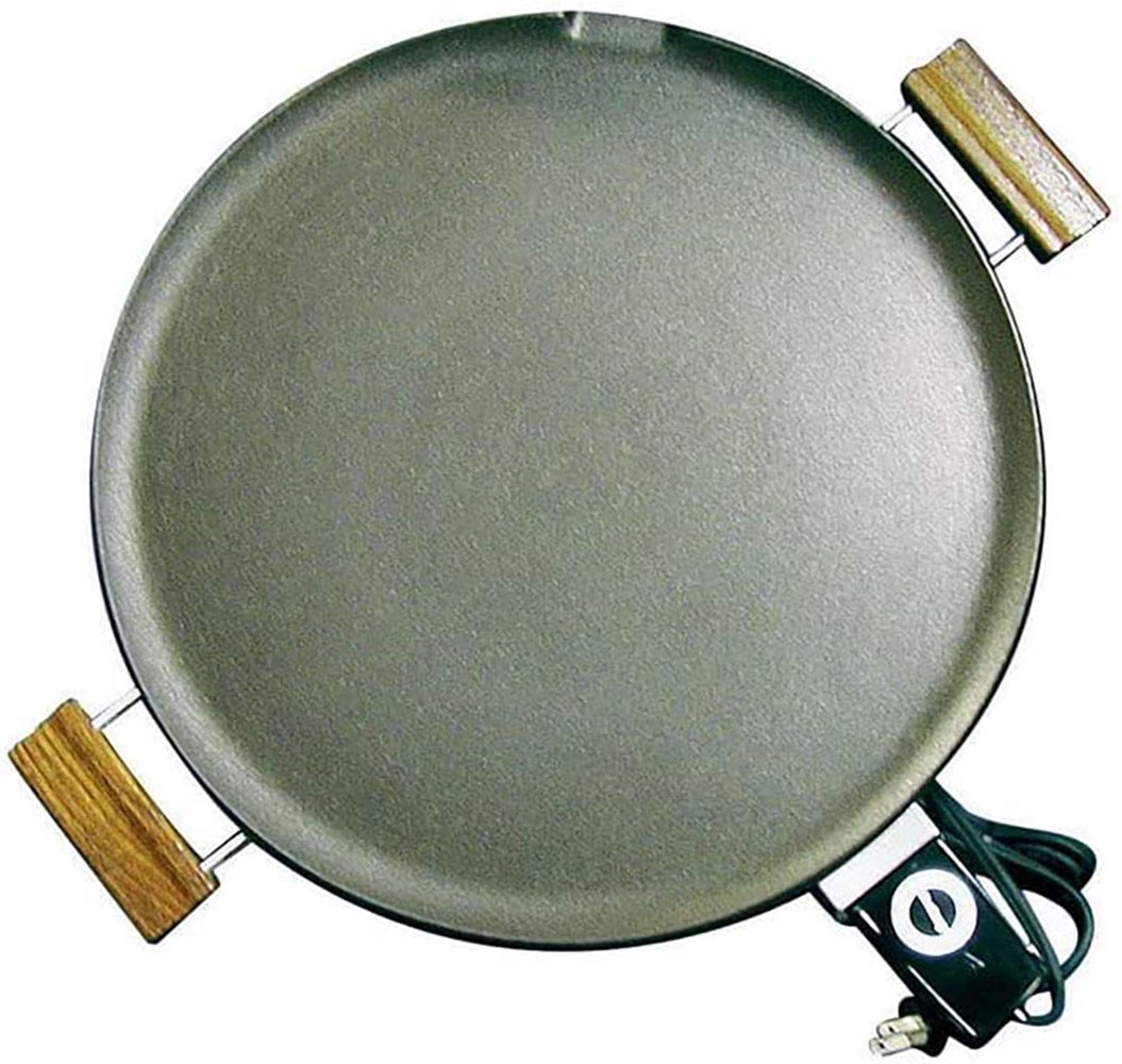 Bethany Housewares Griddle Heritage 1450 W 16 In. Dia. Non-Stick Wood Handles