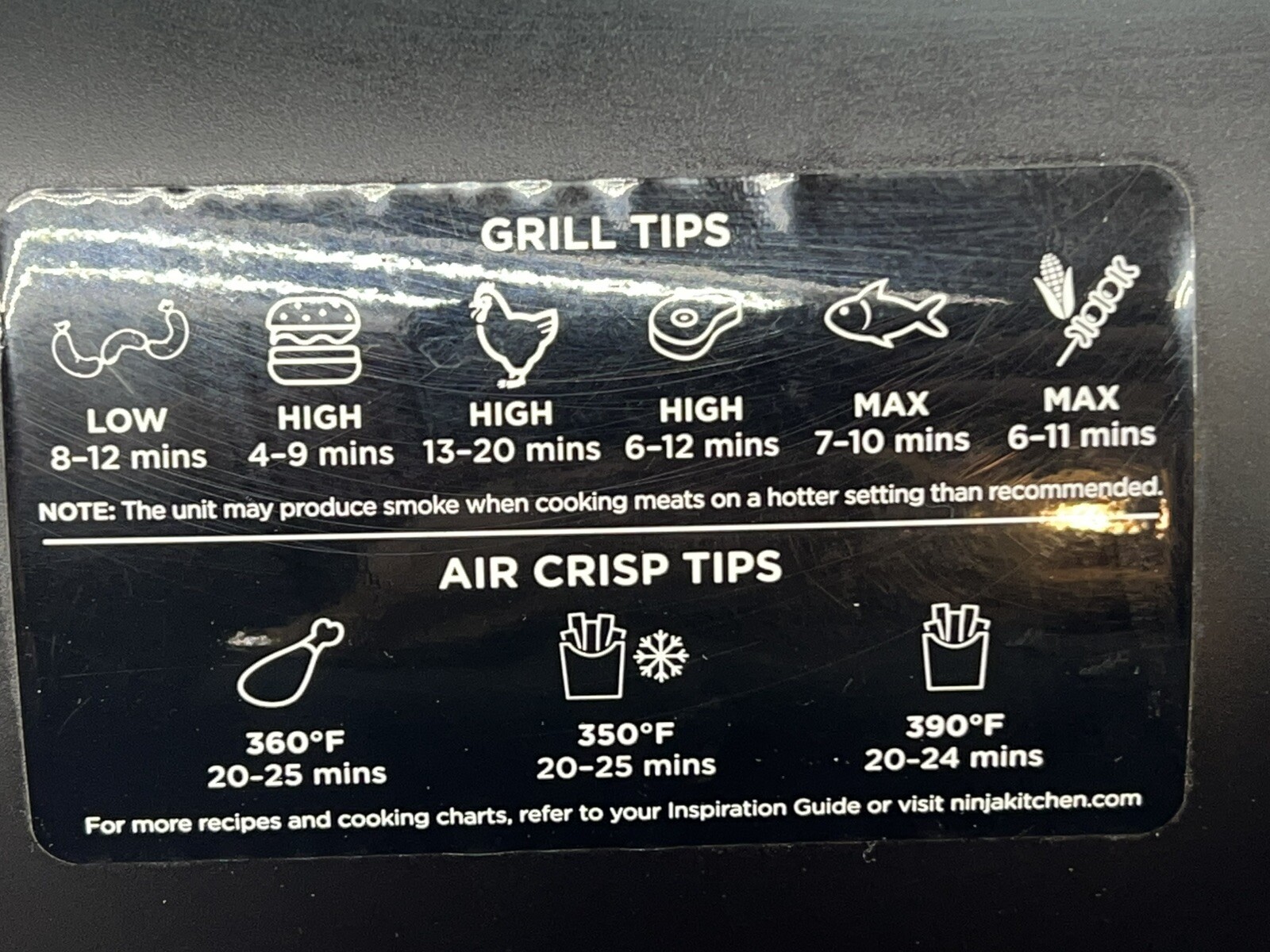 Ninja AG300 Foodi 4-in-1 Indoor Grill with 4 Quart Air Fryer No Inner Tray Black