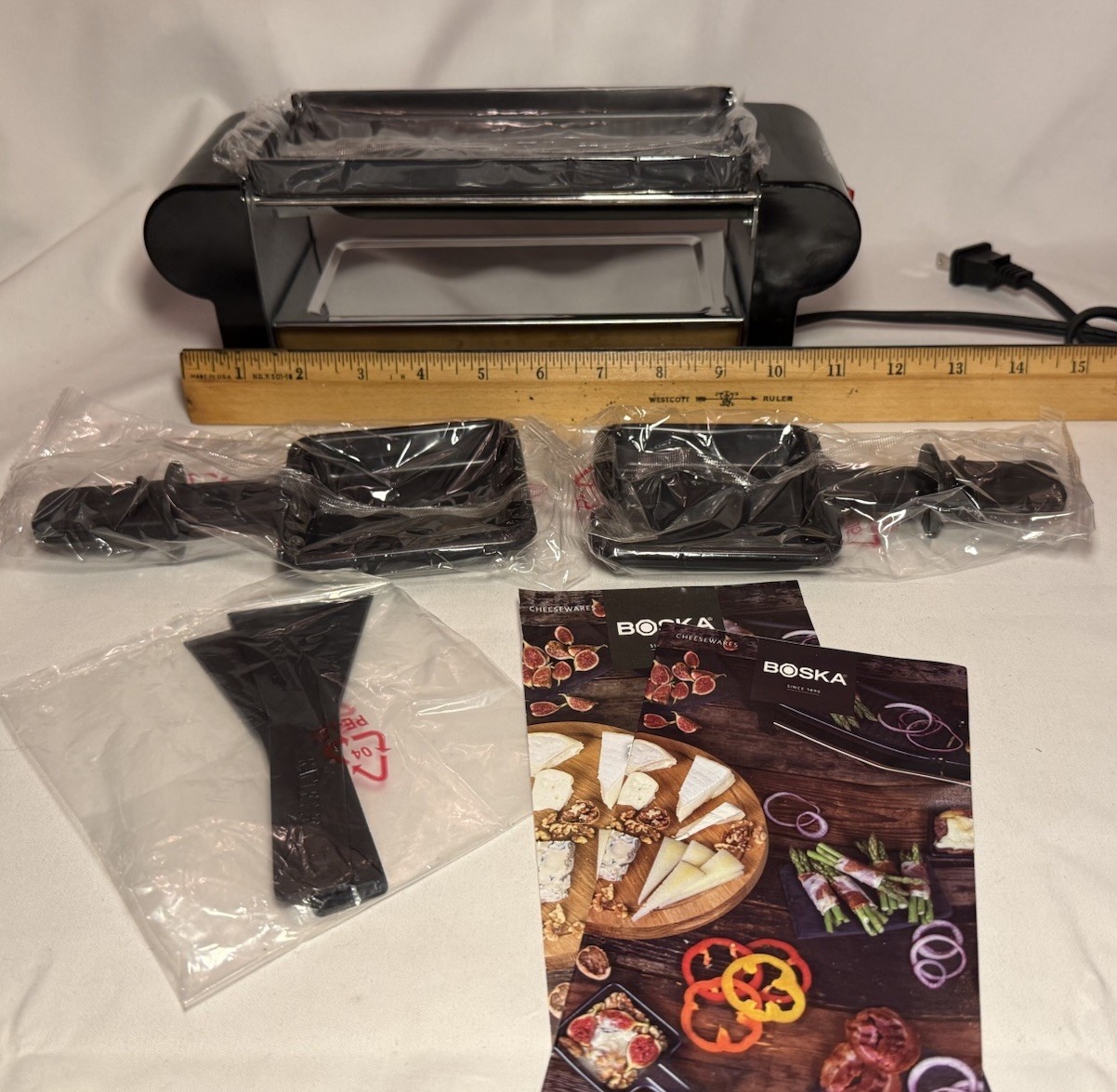 NWOB Boska Electric Mini Raclette Grill Set 120v