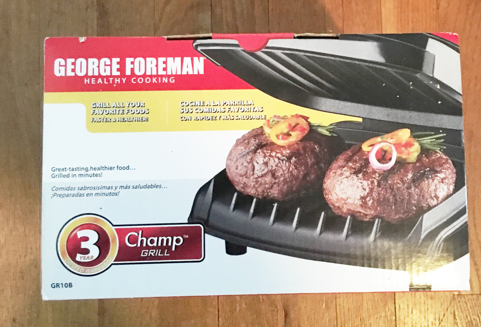 George Foreman GR10B 2-Serving Classic Plate Electric Indoor Grill, Black