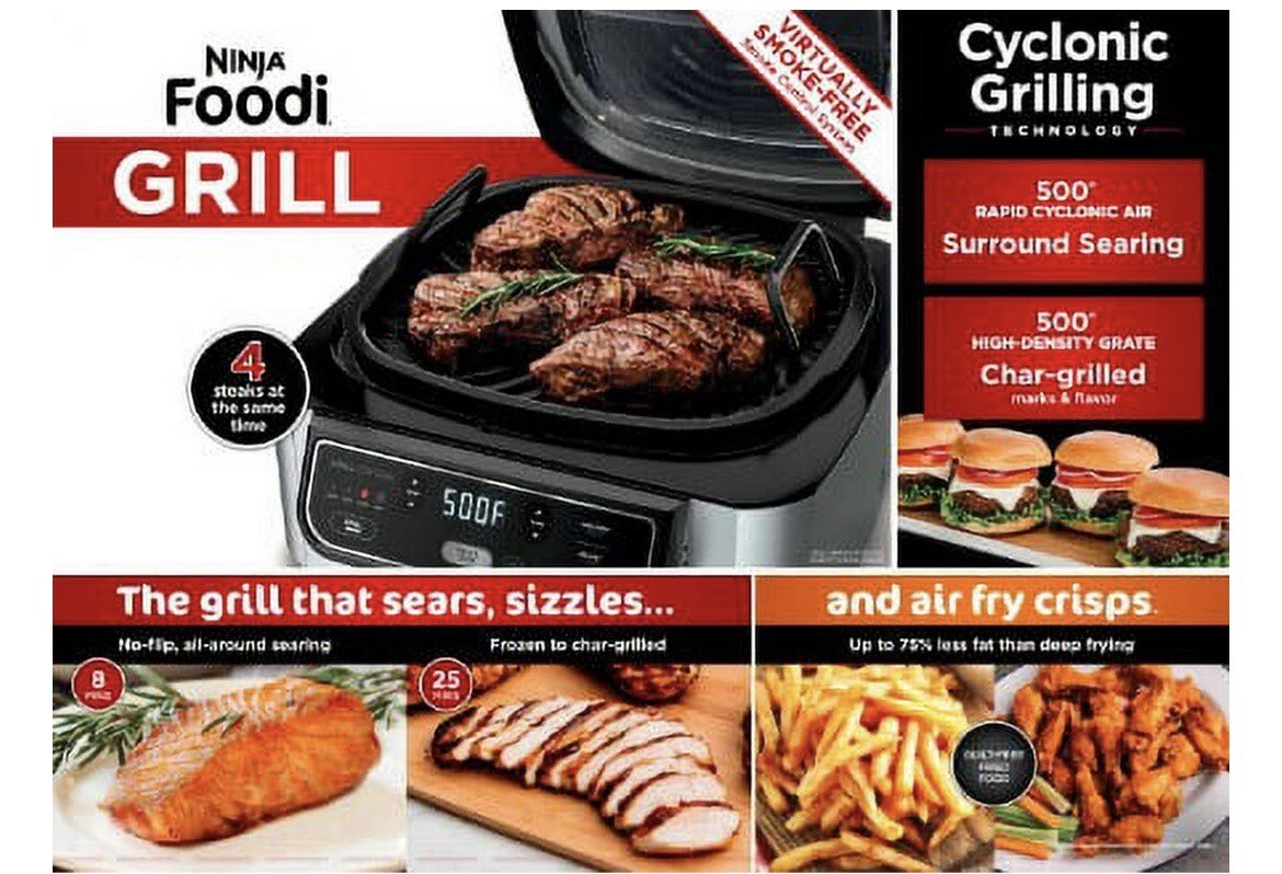 4-in-1 Ninja Foodi: Grill, Air Fry, Roast, & Bake – 4-Qt AG300