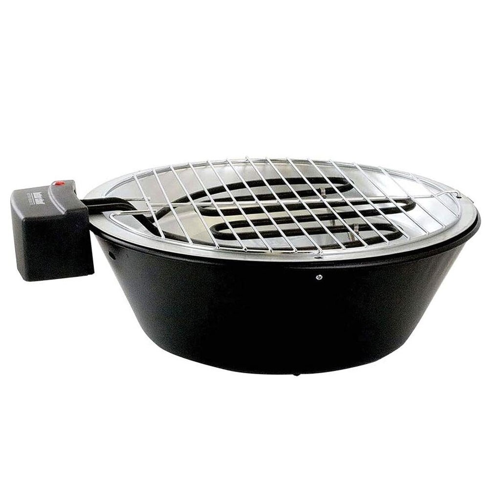 Better Chef 1000W 12″ Indoor Electric Black Tabletop Barbeque BBQ Grill IM-356B