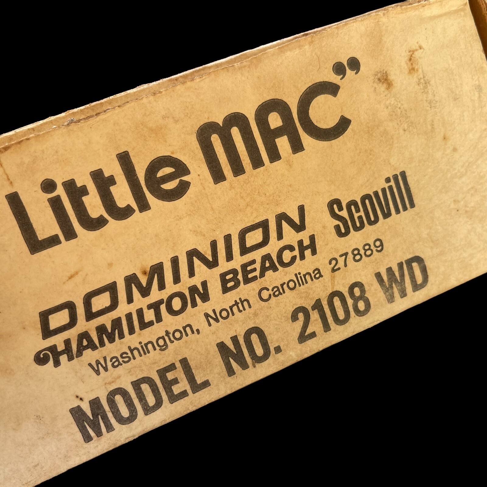 VIntage NIB Hamilton Beach “LITTLE MAC” 60 Second Burger Machine WHITE