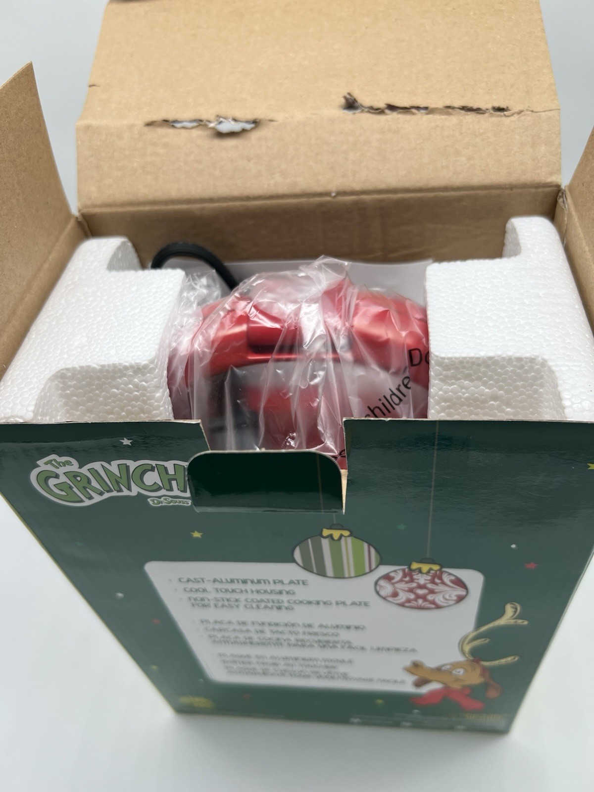 THE GRINCH DR SEUSS GRILLED CHEESE SANDWICH MAKER
