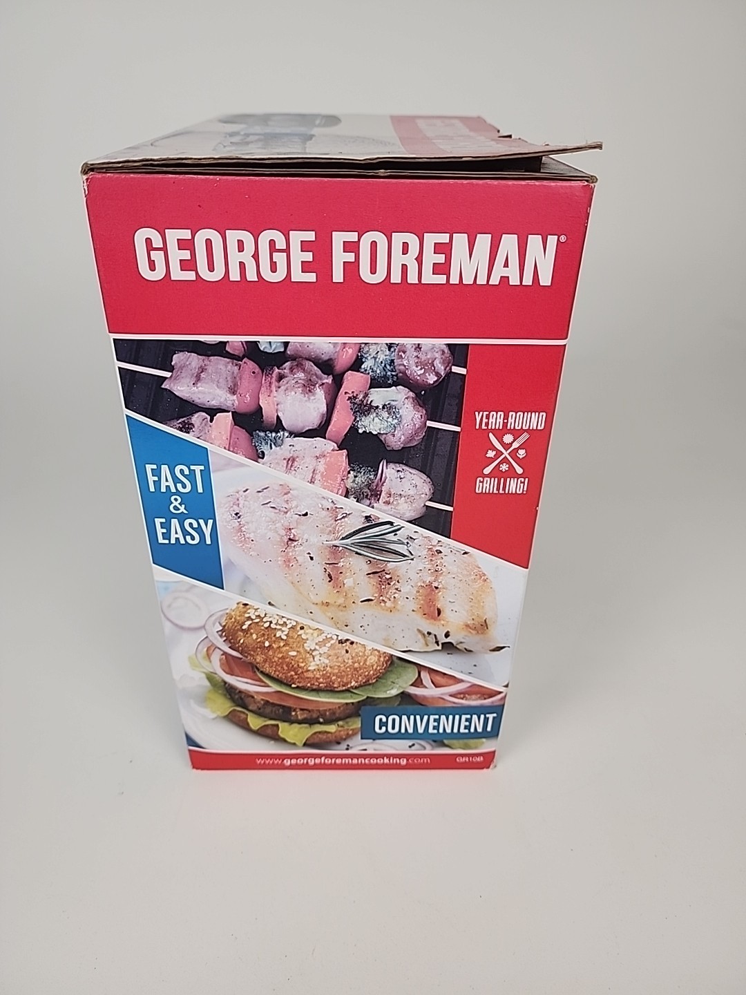 George Foreman Grill And Panini Non-Stick Coating 2 Serving Grill New