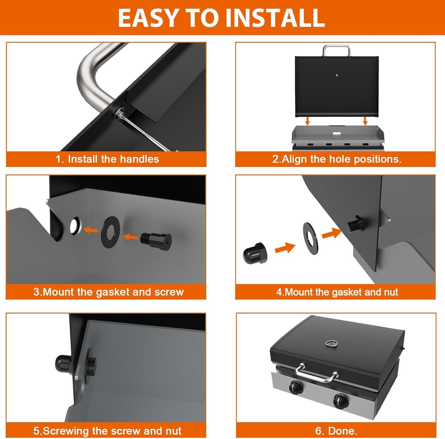 Upgraded Hinged Lid for Blackstone 1666 Griddle | 22-Inch Hard Cover Accessory