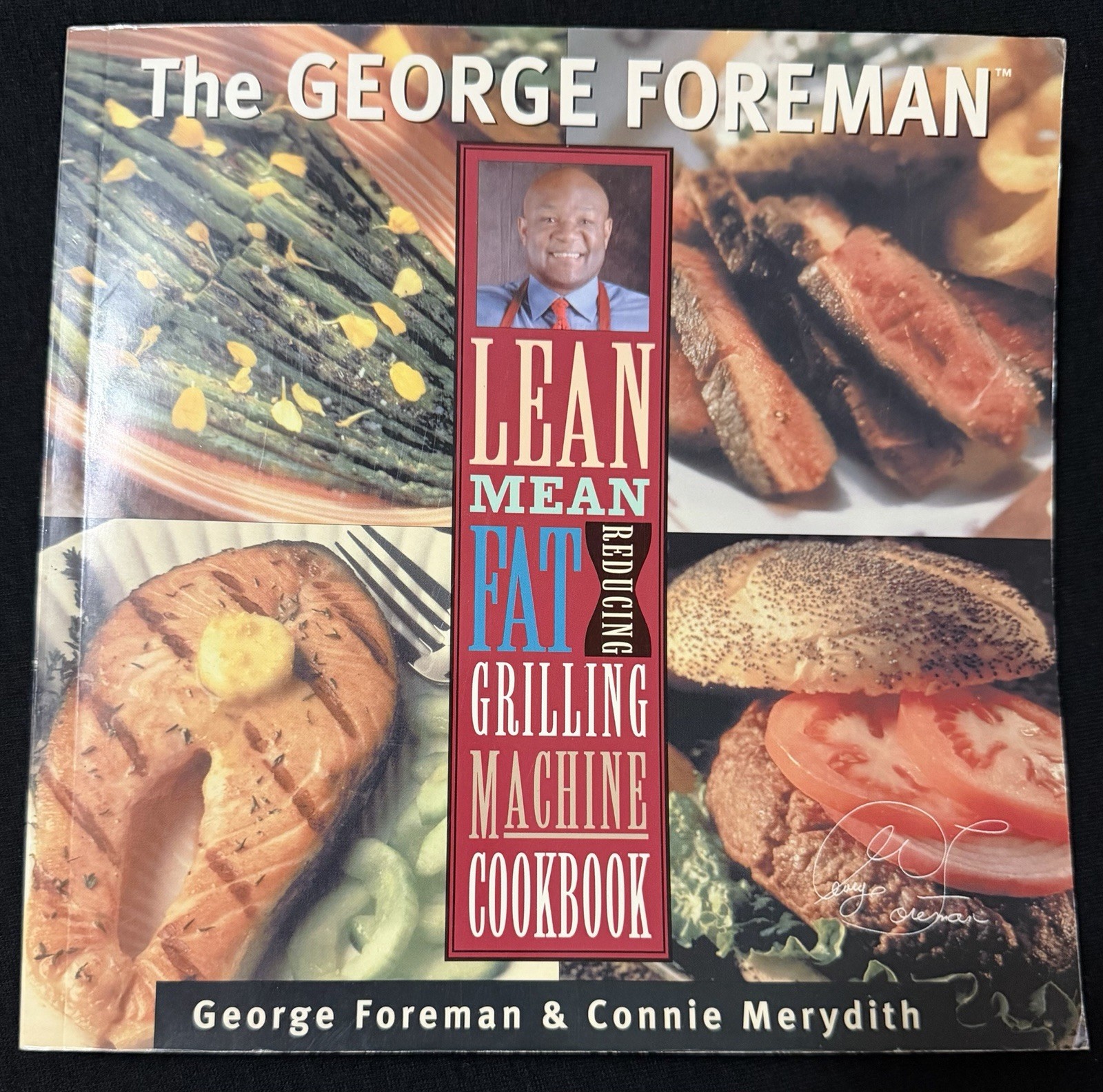 George Foreman JUMBO XL LeanMean Grilling Machine Tested/works Includes Cookbook