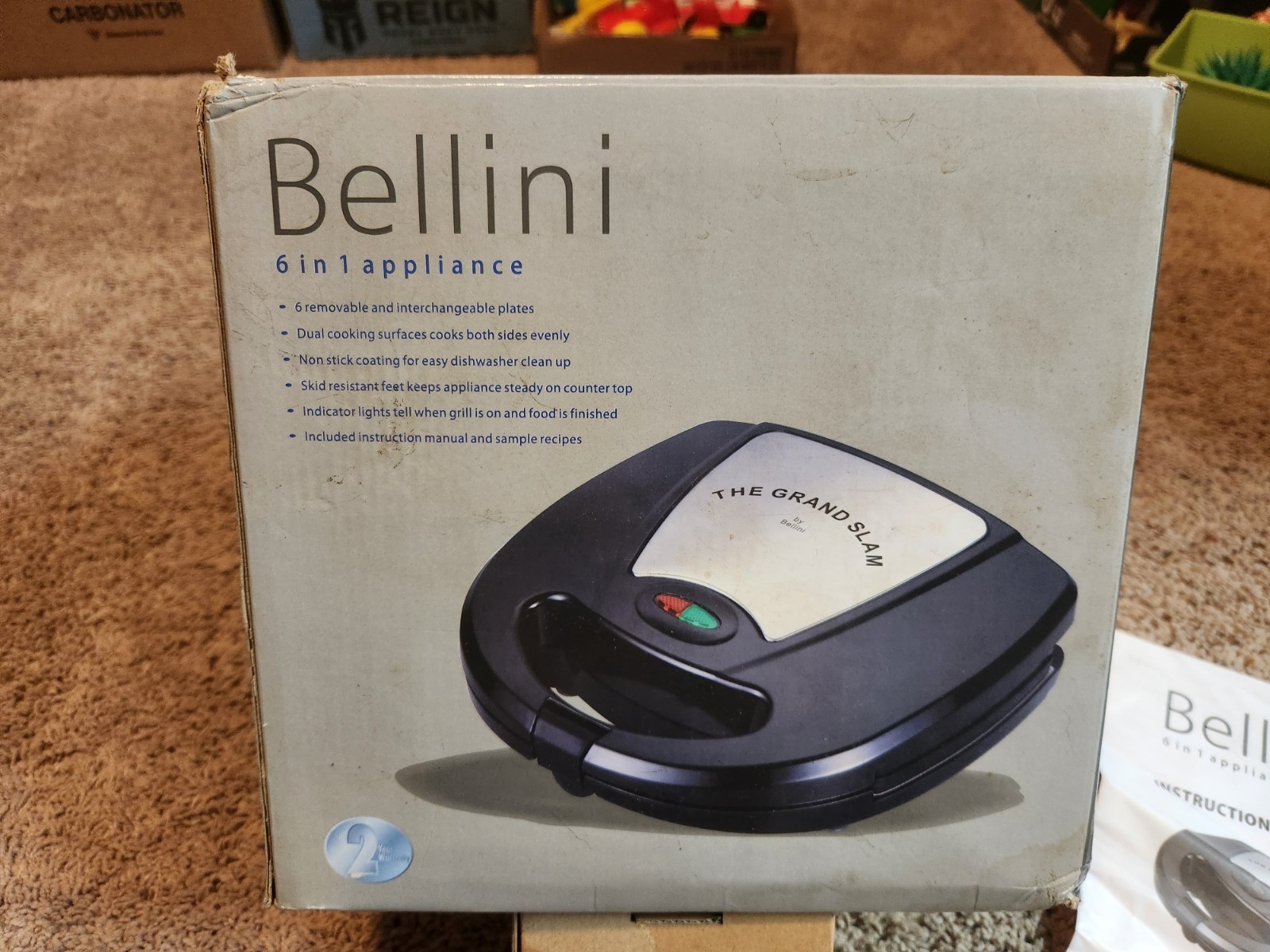 Bellini 6 In 1 Appliance The Grand Slam Griddle Waffle/Omelette Plus More