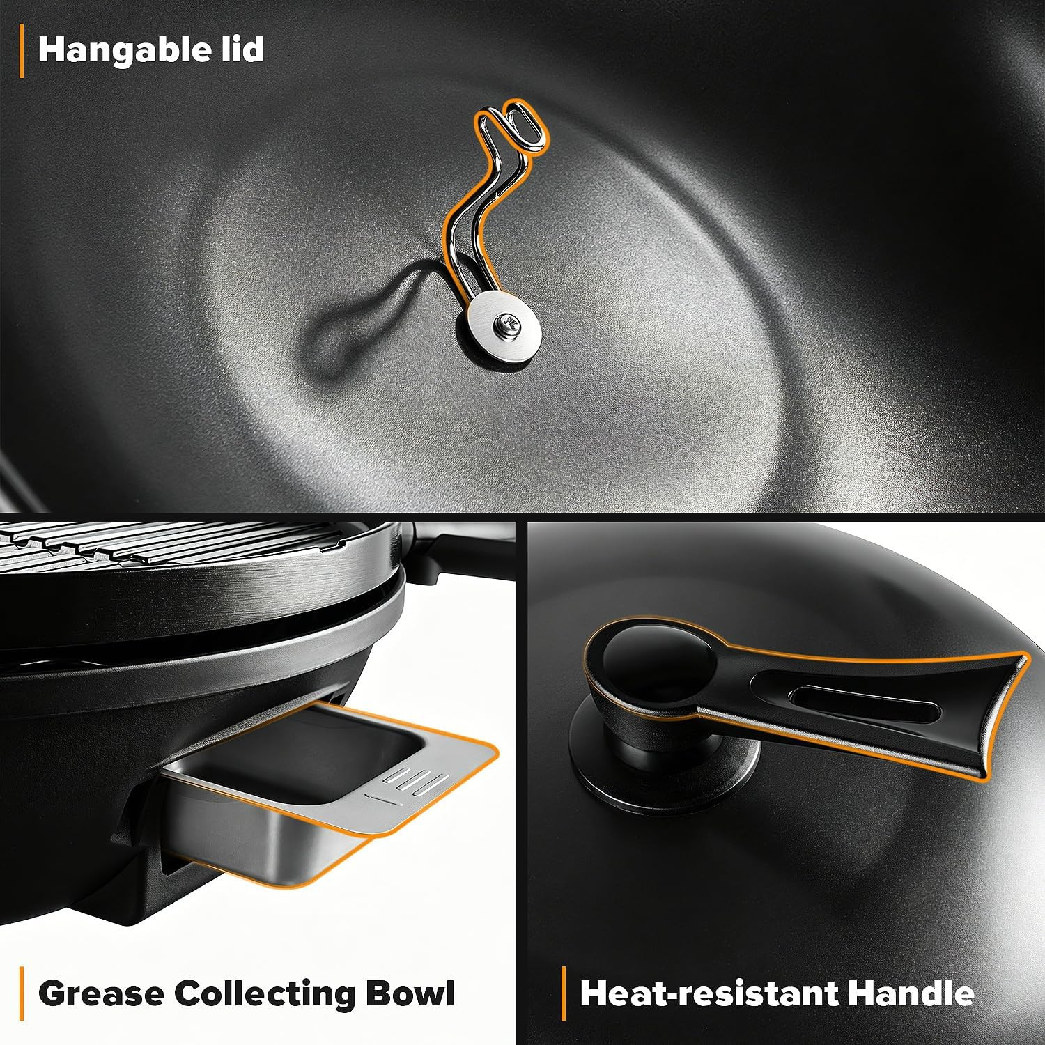 2-in-1 Electric Grill, 1750W Portable Indoor/Outdoor Nonstick Griddle