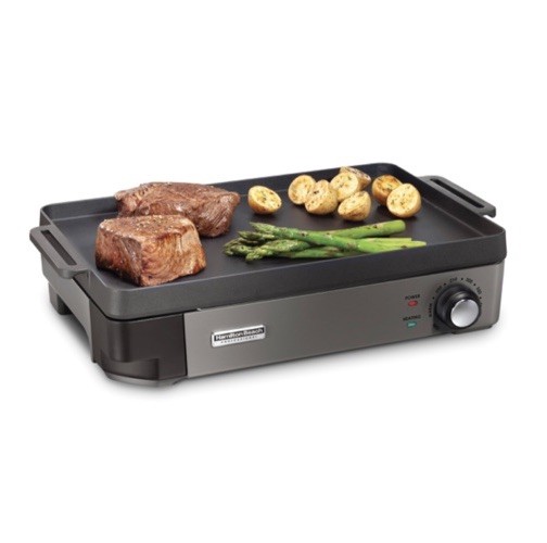 Cast Iron Indoor Electric Grill & Griddle, 10″ x 16″ Preseasoned Cooking Surf…