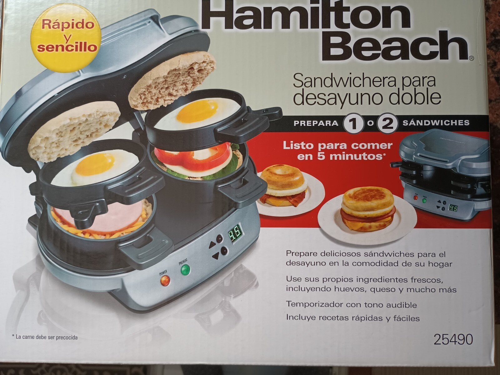 Hamilton Beach 25490 Dual Breakfast Sandwich Maker