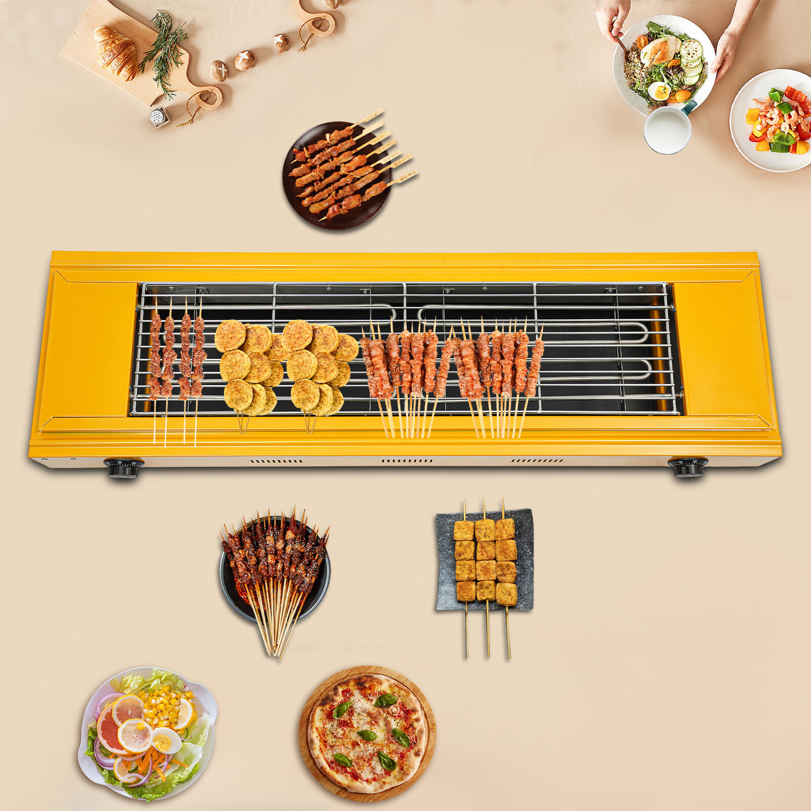3kw Bbq Grill, Electric Portable Barbecue Grill, Electric Griller For Parties