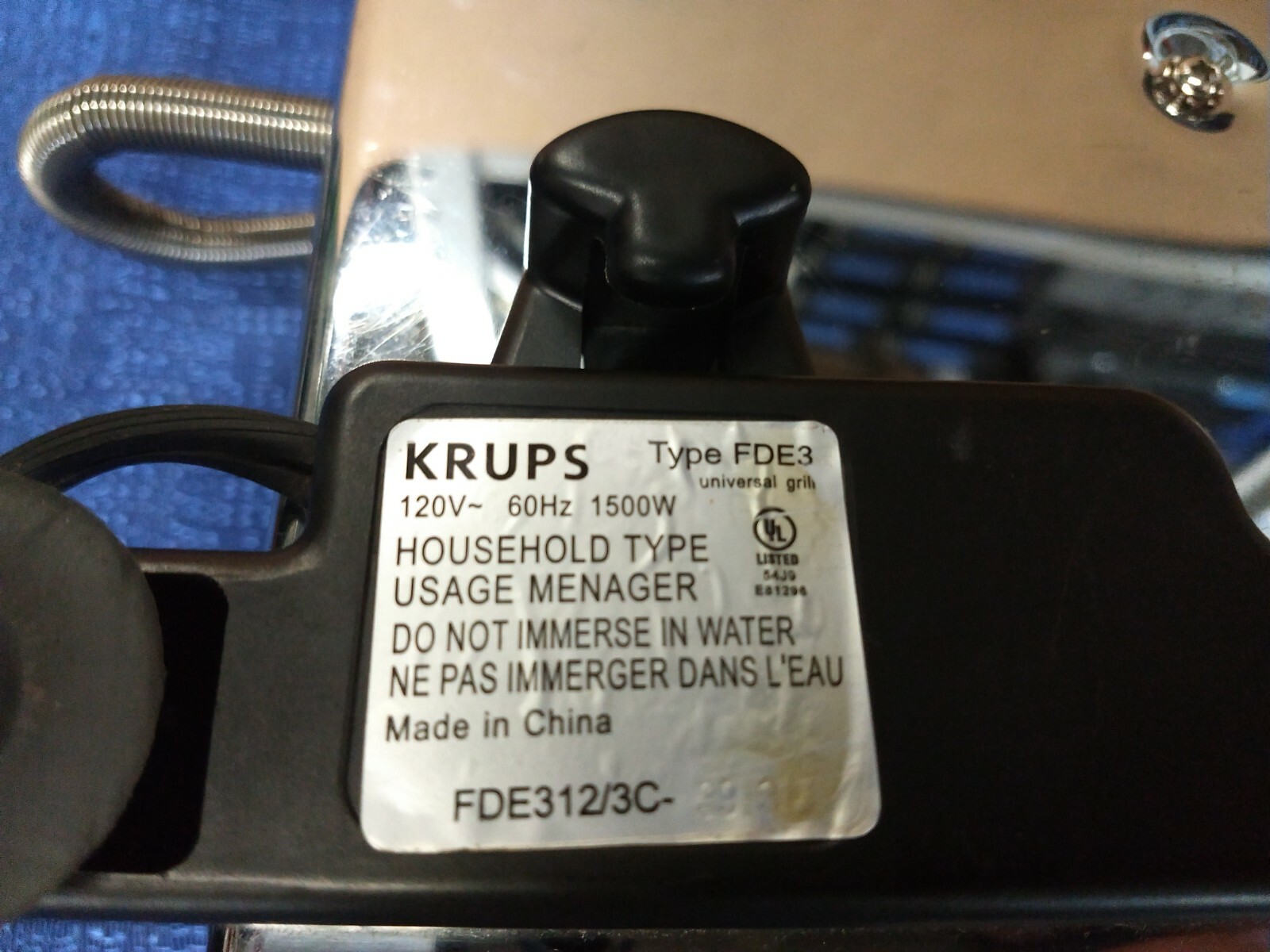 Krups Universal Grill & Panini Maker (Type FDE3)