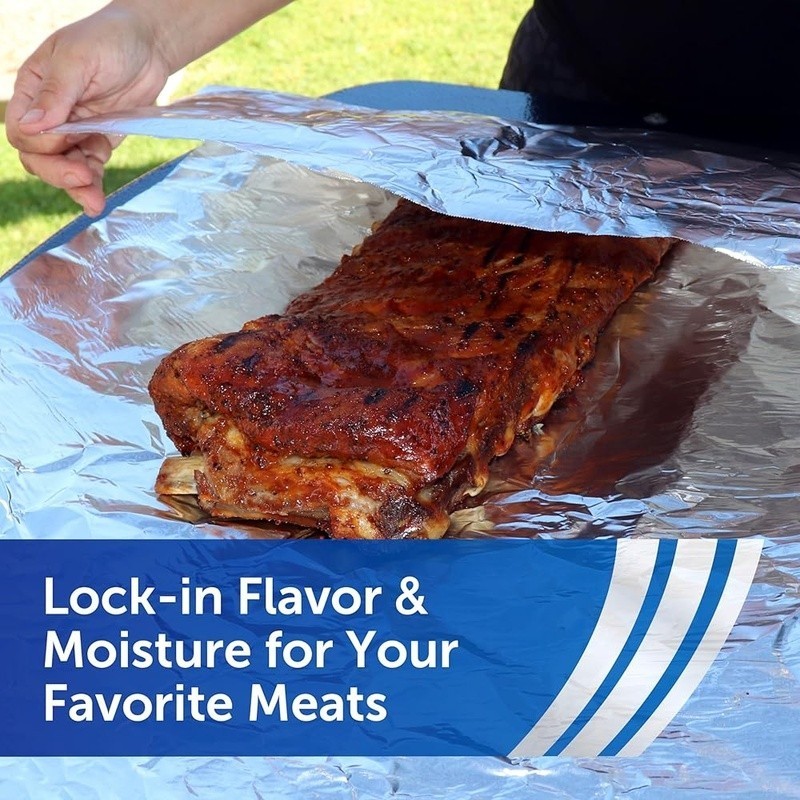 Extra Thick Aluminum Foil Roll 25ft Heavy Duty BBQ Grill Wrap Pitmaster Choice
