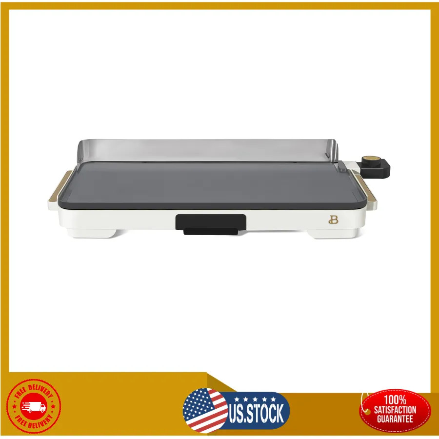 Beautiful Drew Barrymore XL Electric Griddle 12 x 22 Nonstick White Icing