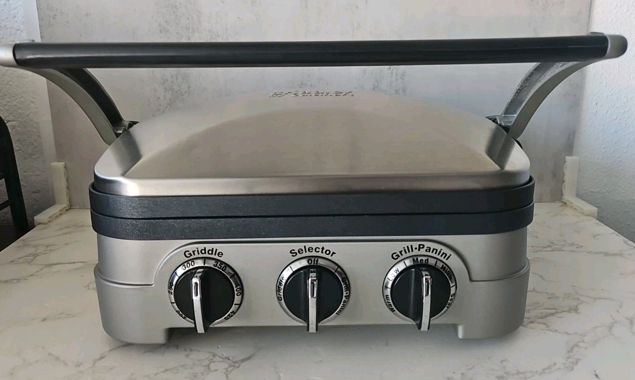 Cuisinart Griddler Indoor Grill Griddle Panini Press 5-in-1 Nonstick