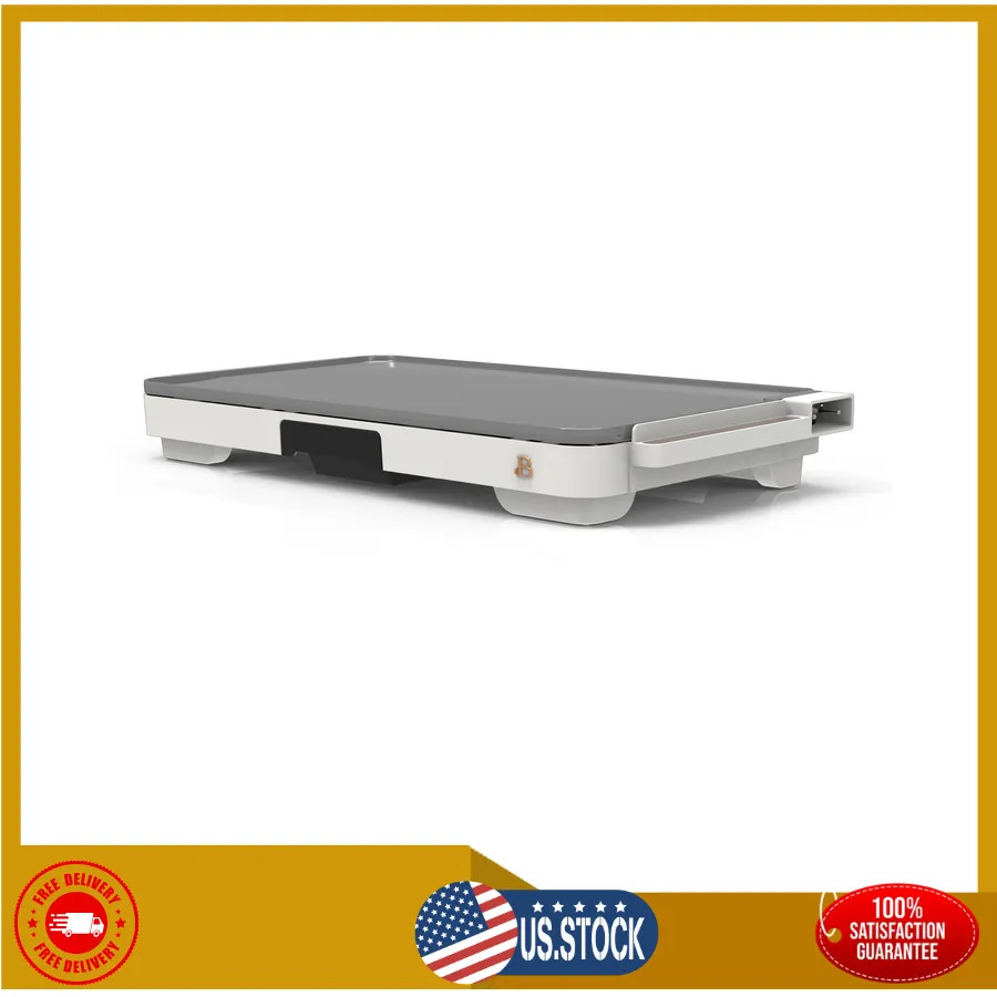 Beautiful Drew Barrymore XL Electric Griddle 12 x 22 Nonstick White Icing