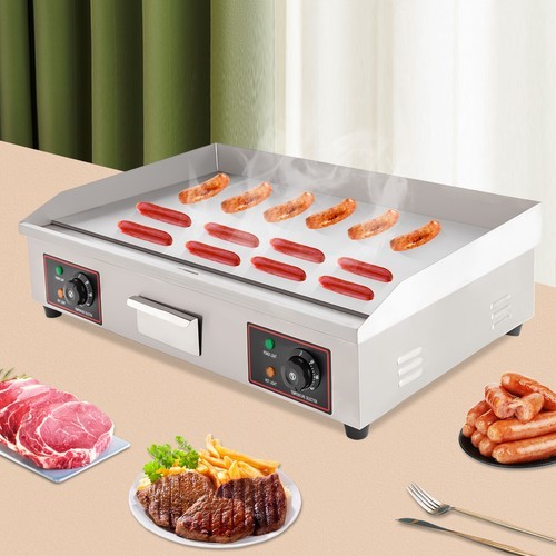 110V 3KW Commercial Restaurant Grill BBQ Flat Top Electric Countertop Griddle