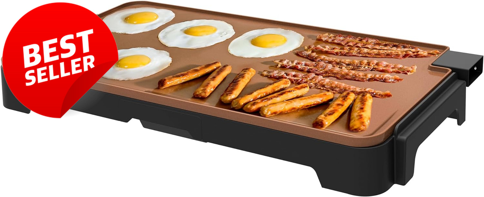 XL Electric Ceramic Titanium Griddle 12×22 Nonstick Large Cooking Surface US