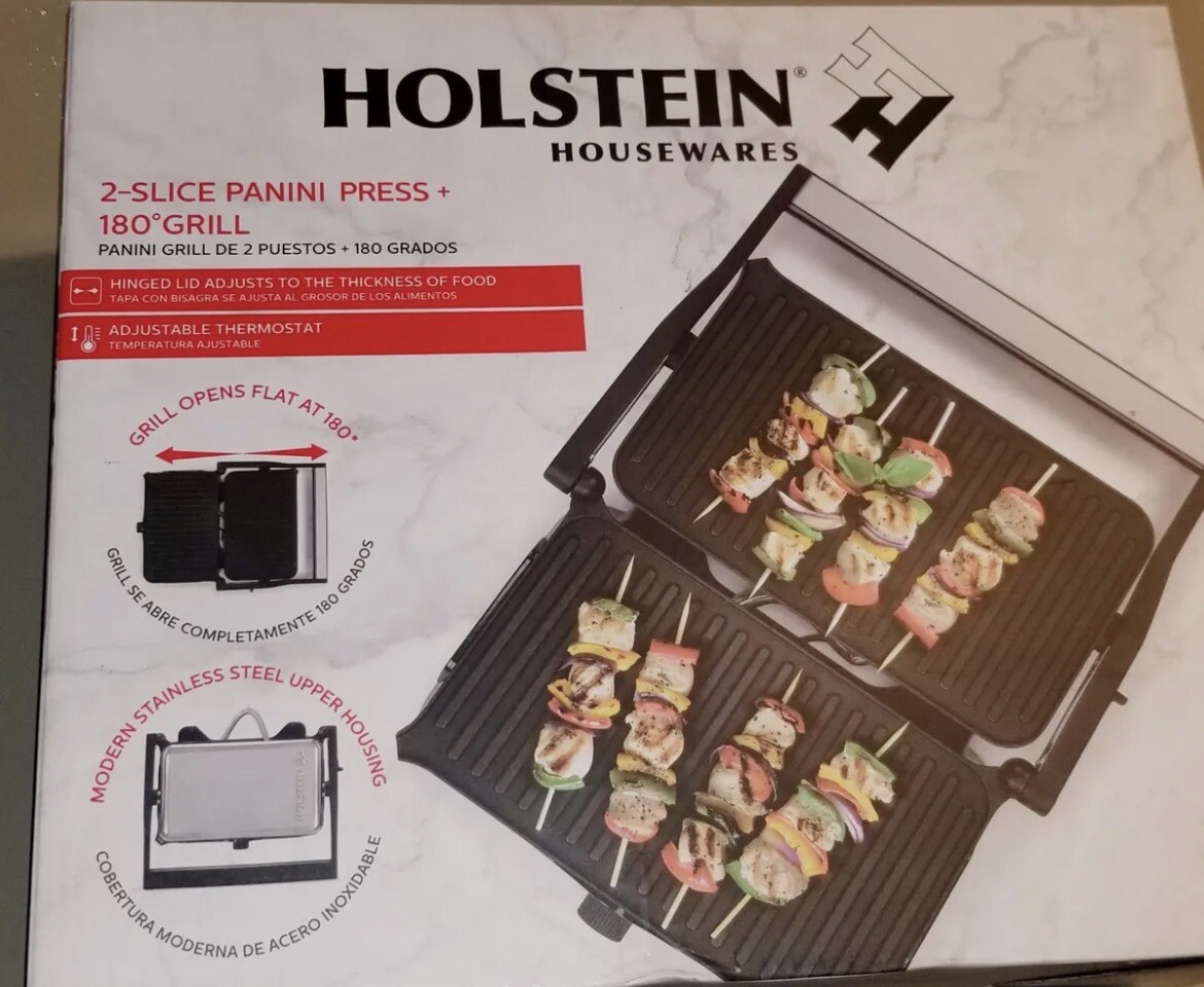 Holstein Housewares, 2-Slice Panini Press