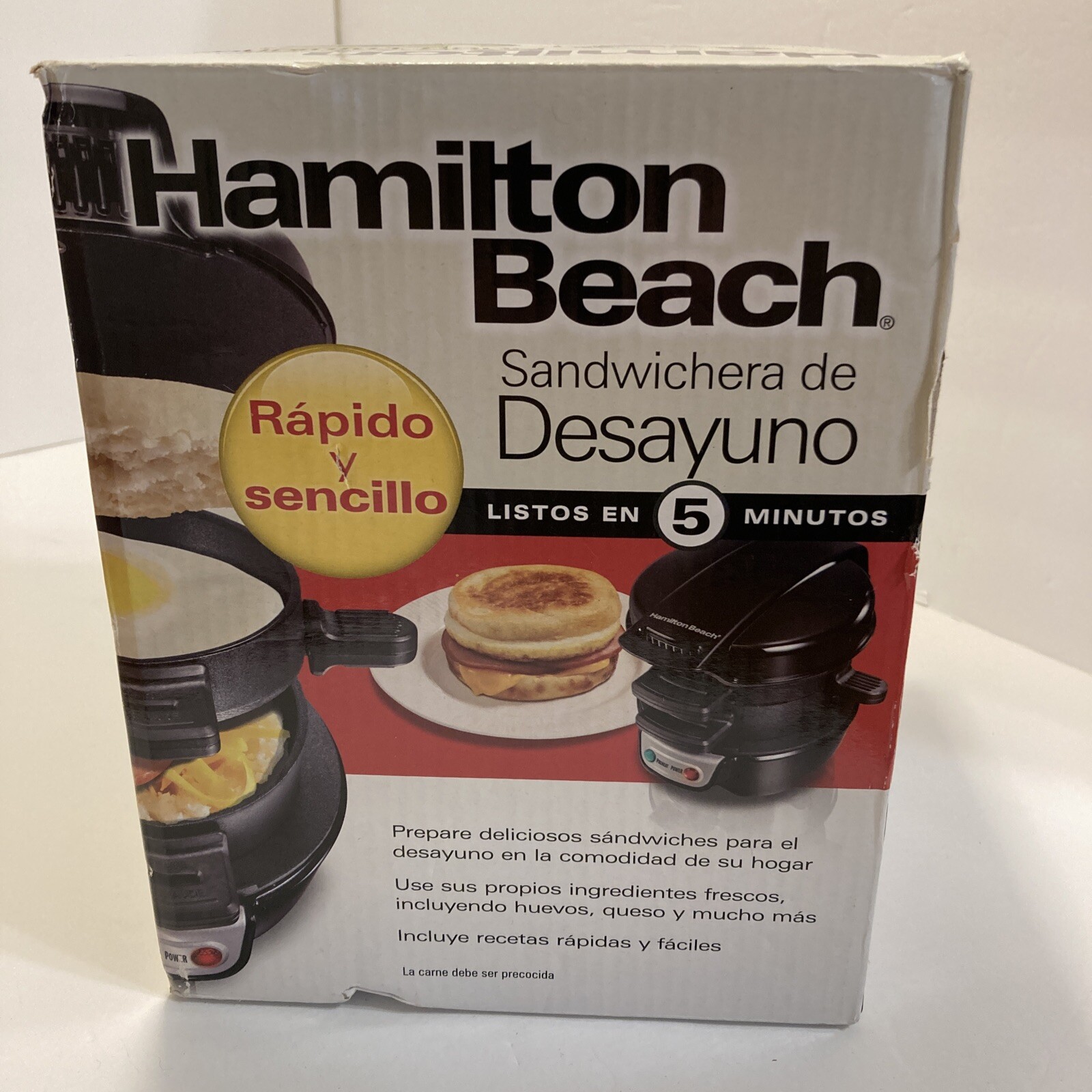 hamilton beach 25477 quick and easy breakfast sandwich maker