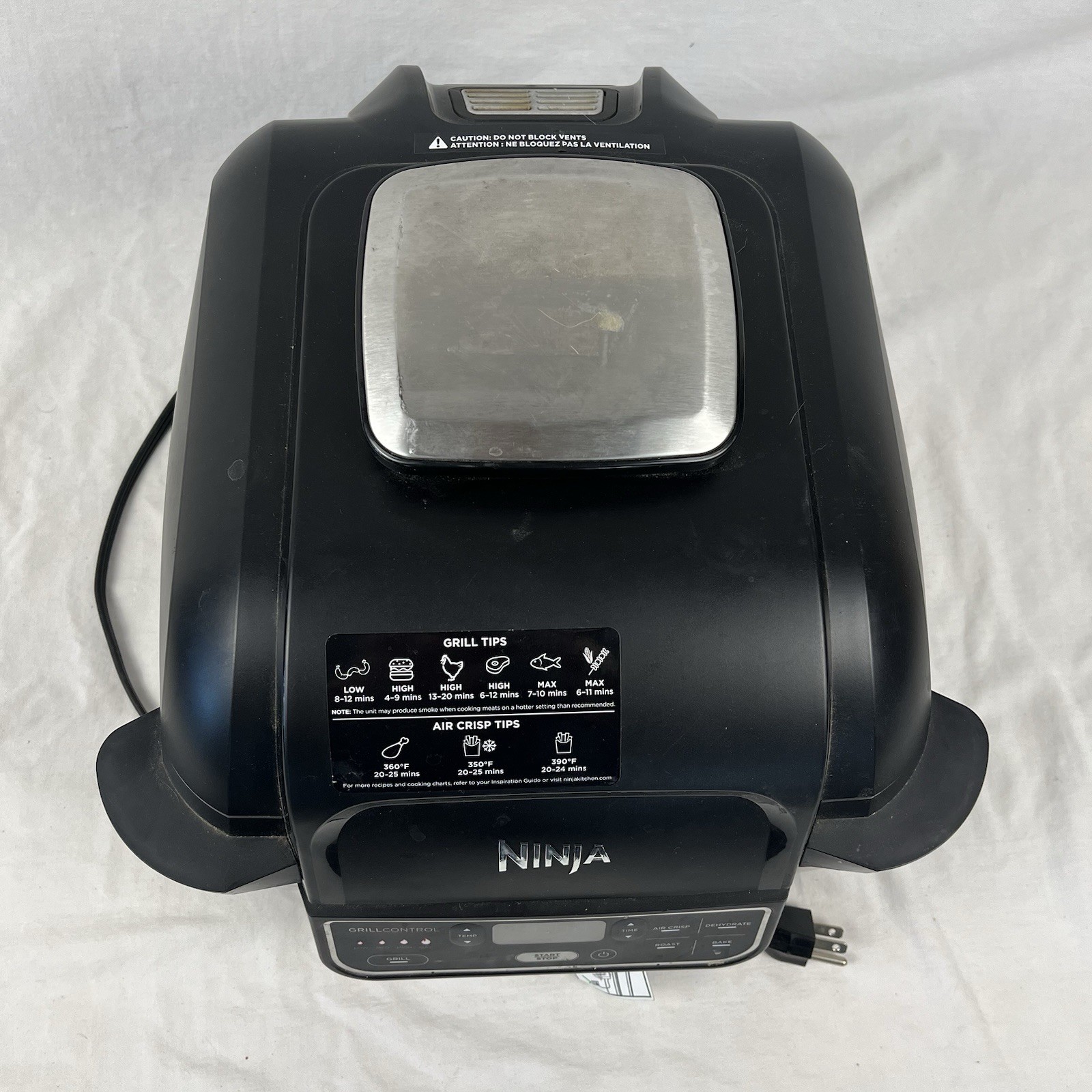 Ninja Air Fry Grill AG302 Food 5-in-1 Indoor Roast Bake TESTED WORKING
