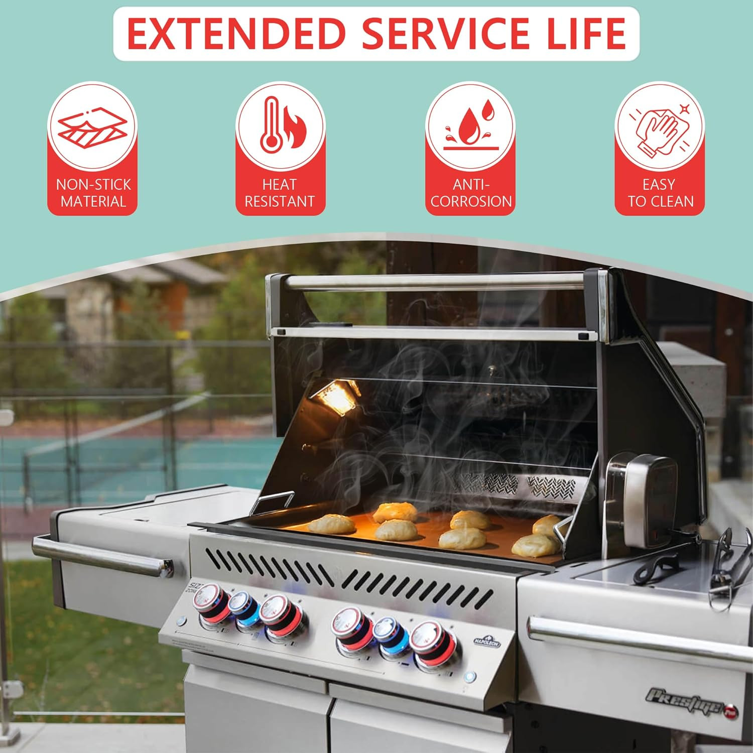 Full Size Griddle Insert for Napoleon Prestige PRO 500, Built-In Prestige 500, P