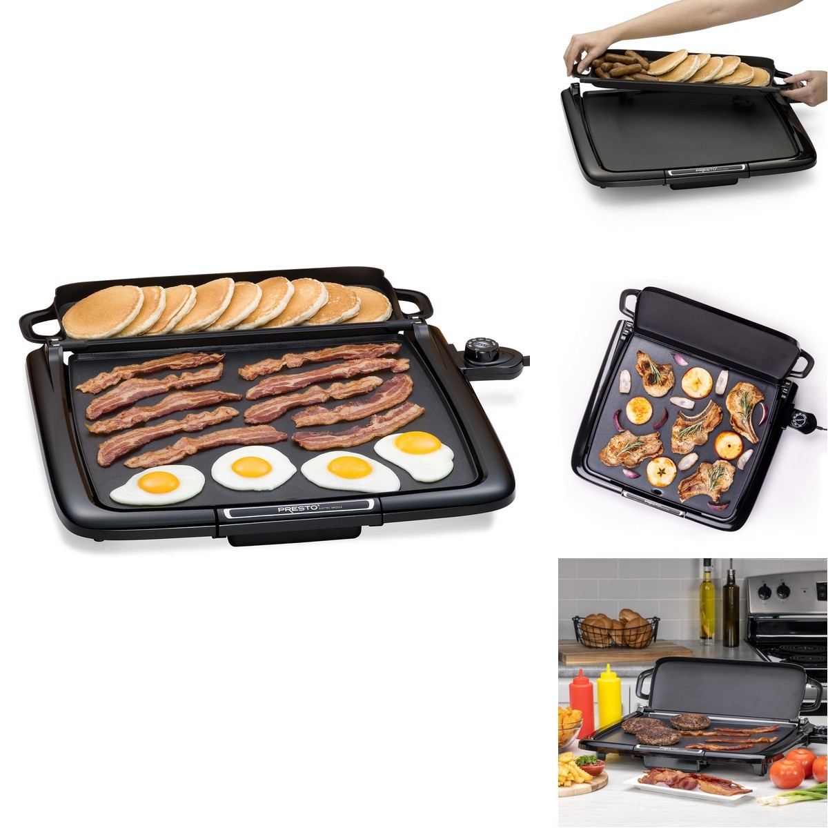 Presto 07023 Xl Cool-Touch Electric Griddle And Warmer Plus