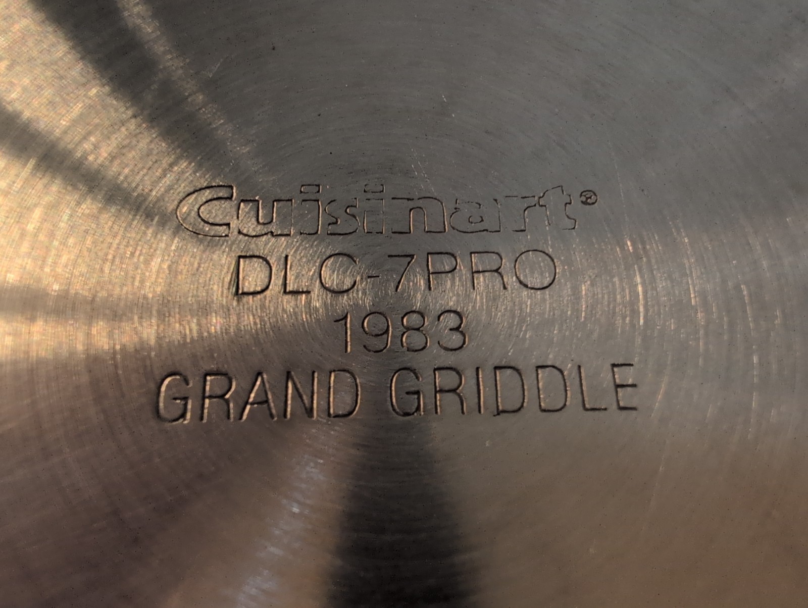 VTG Cuisinart Grand Griddle DLC-7PRO Stainless Steel Copper Core Fry Pan 1983