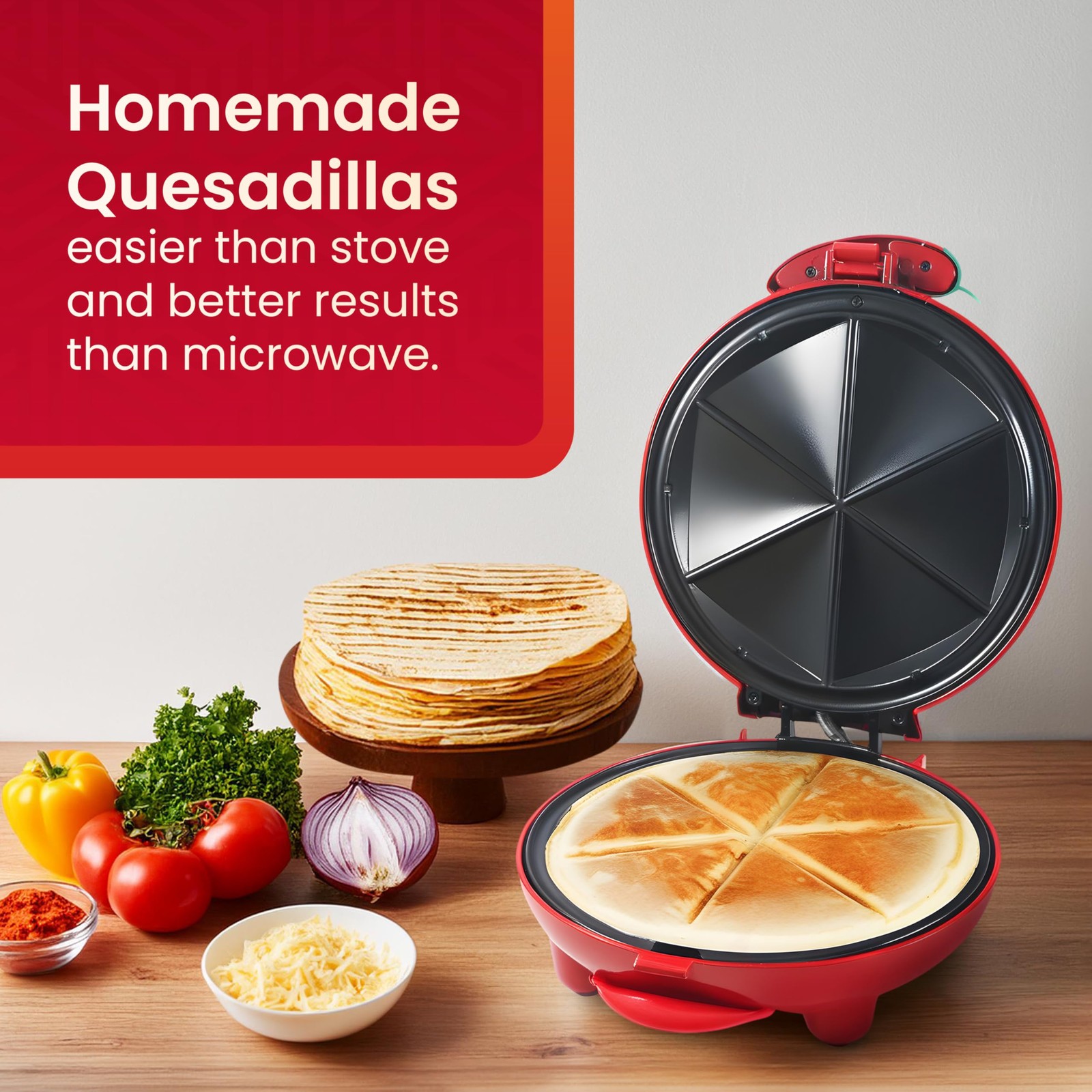 Eqd413 Maquina Electrica Antiadherente Para Hacer Quesadillas De Martes De T…