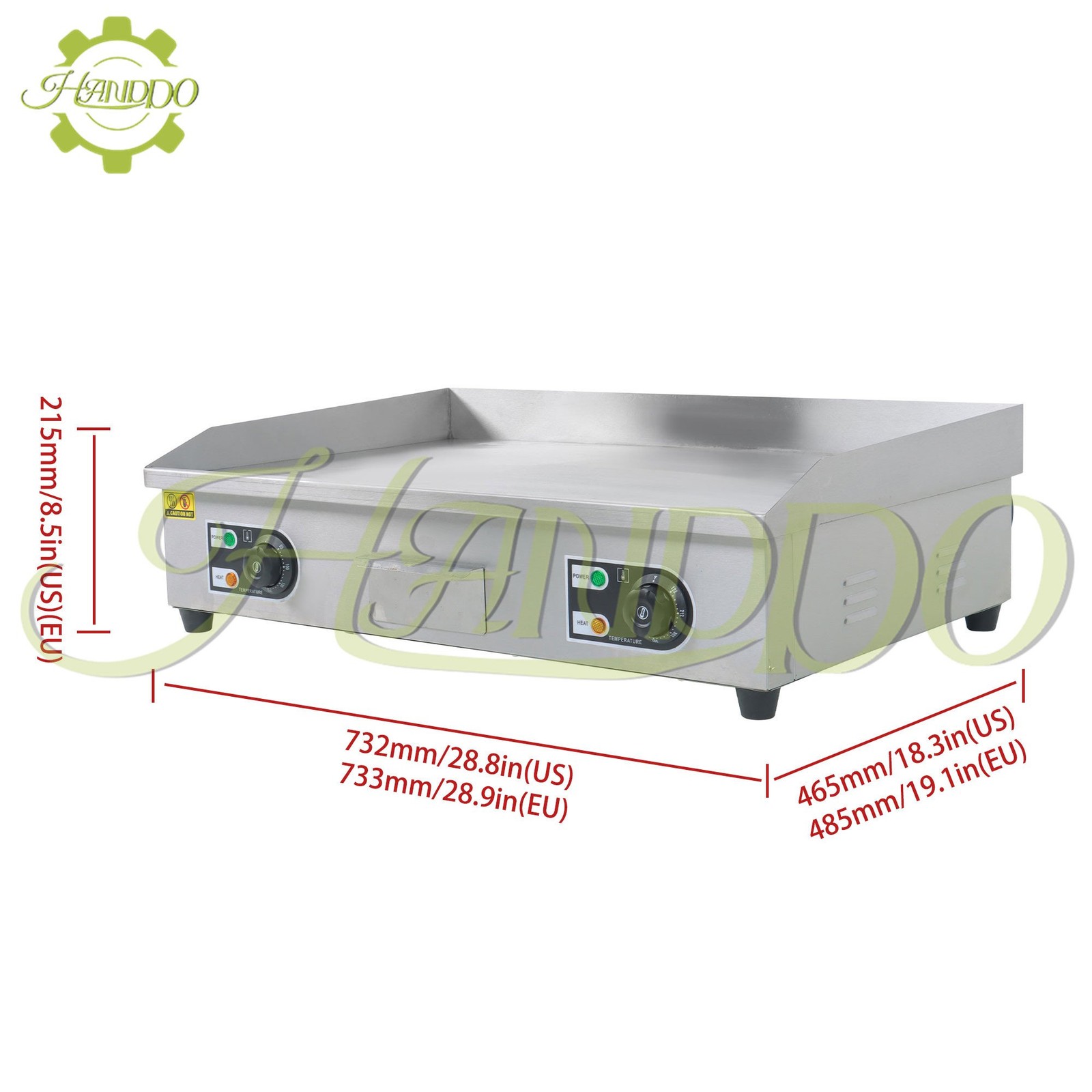 30″ Commercial Electric Griddle 3000 W Countertop Flat Top Grill 122°F-572°F