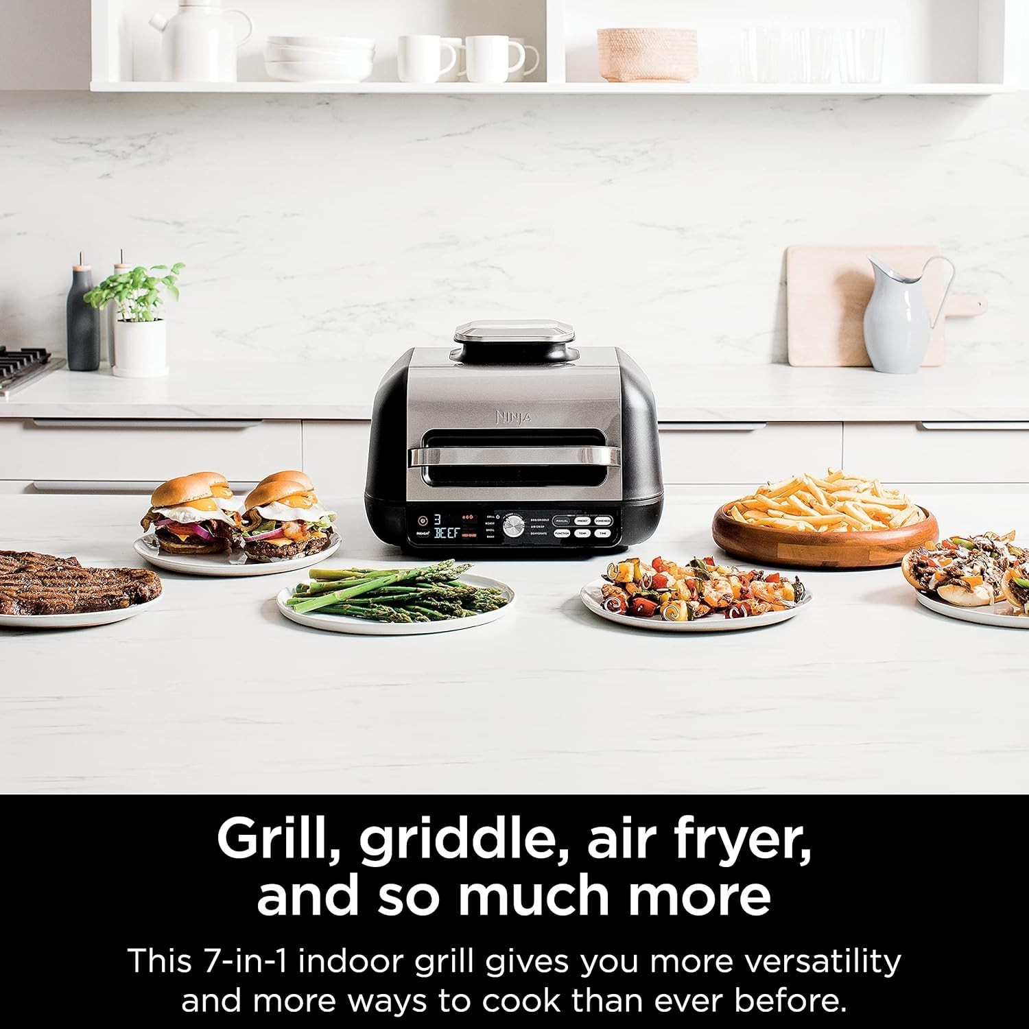 IG651 Foodi Smart XL Pro 7-in-1 Indoor Grill/Griddle Combo, use Opened or Closed