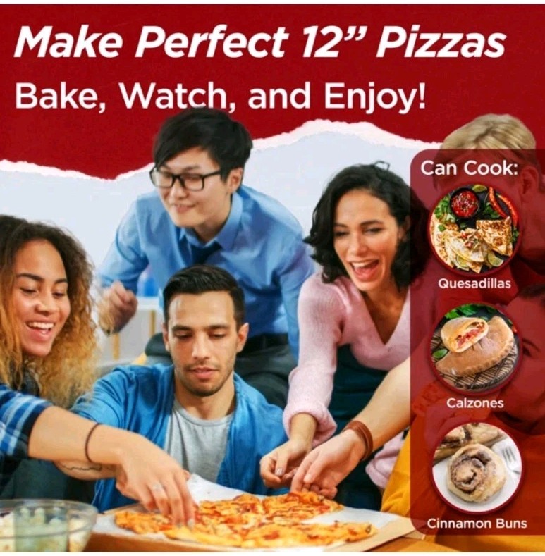 Culinary Chef Indoor Countertop Pizza Oven Pizza Stone High Temperature New