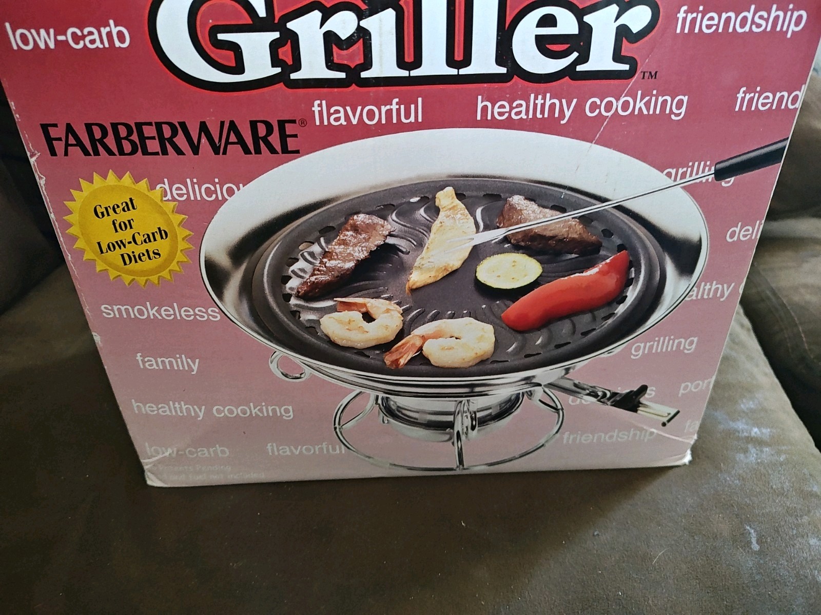 Smokeless Tabletop Griller 3-in-1 Indoor Outdoor Grill Countertop Portable Camp