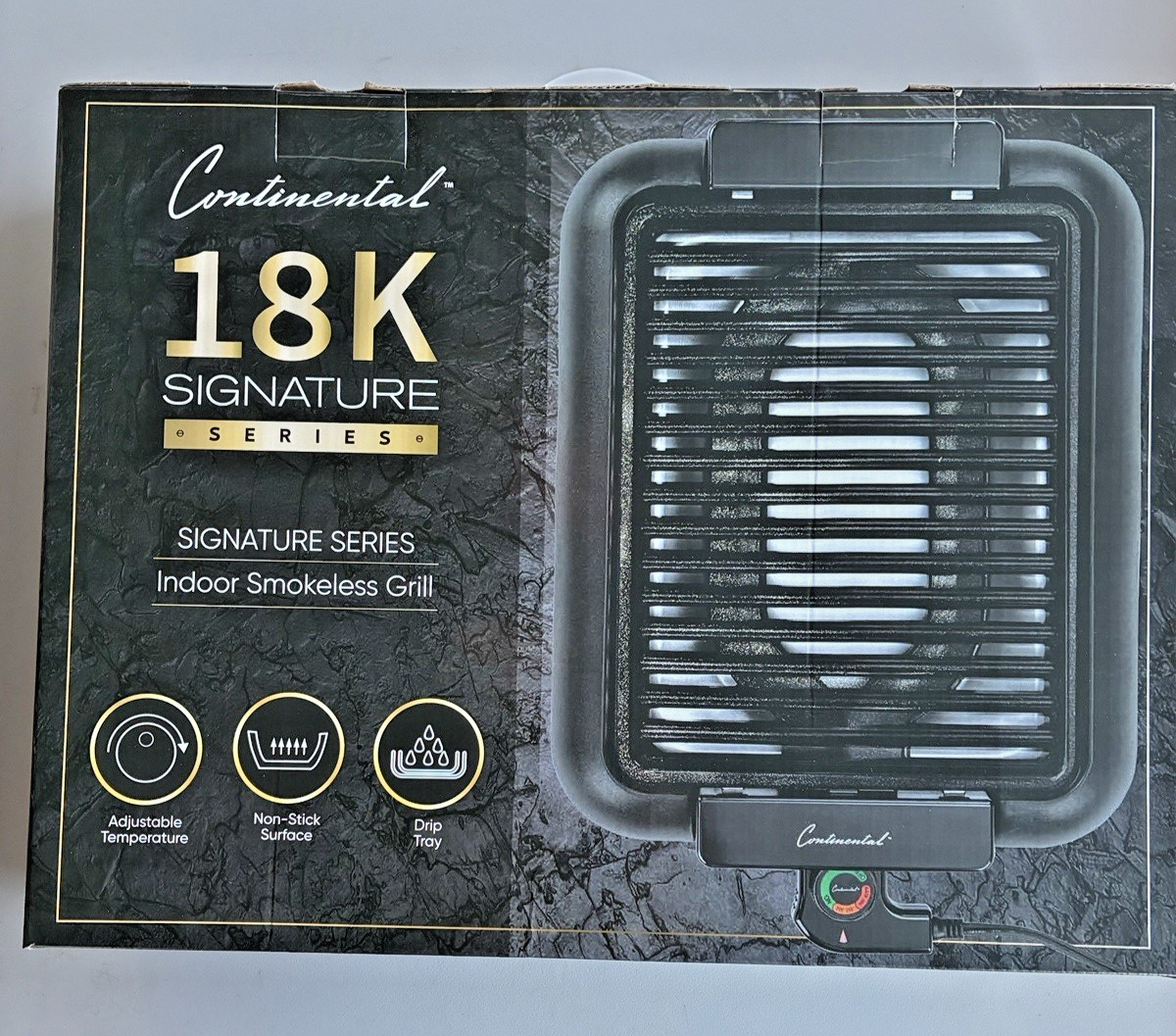 Continental 18K Signature Series Indoor Smokeless Grill New in Box
