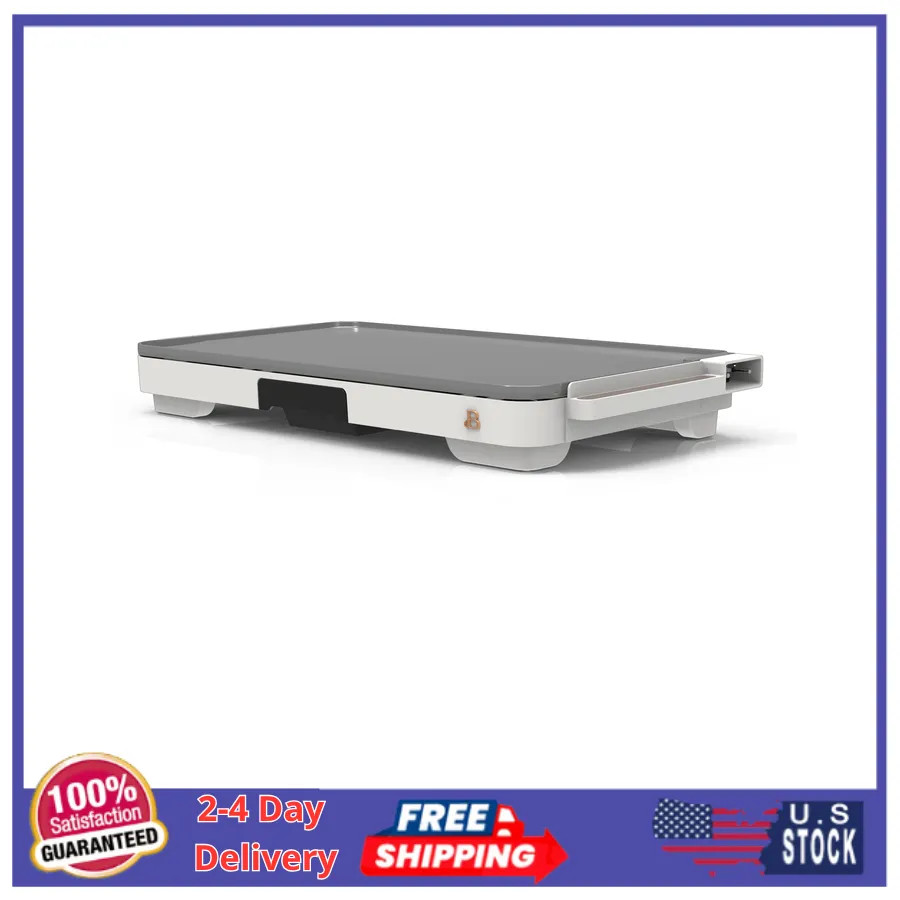 Beautiful Drew Barrymore XL Electric Griddle 12 x 22 Nonstick White Icing