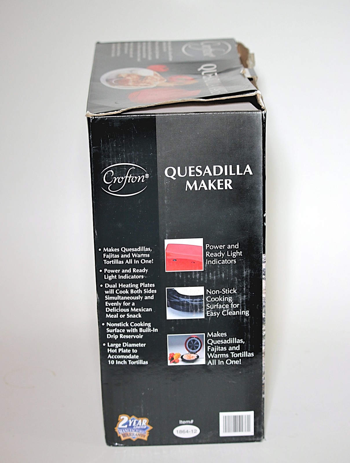 Crofton Quesadilla Maker Red Non-Stick TX108B