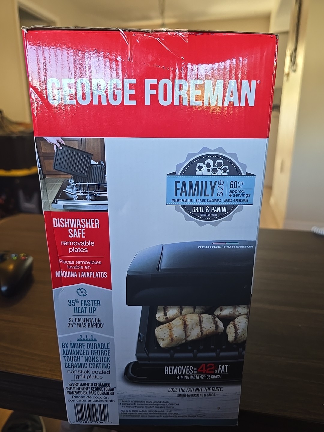 George Foreman 4-serving Removable Plate Electric Grill And Panini Press, George