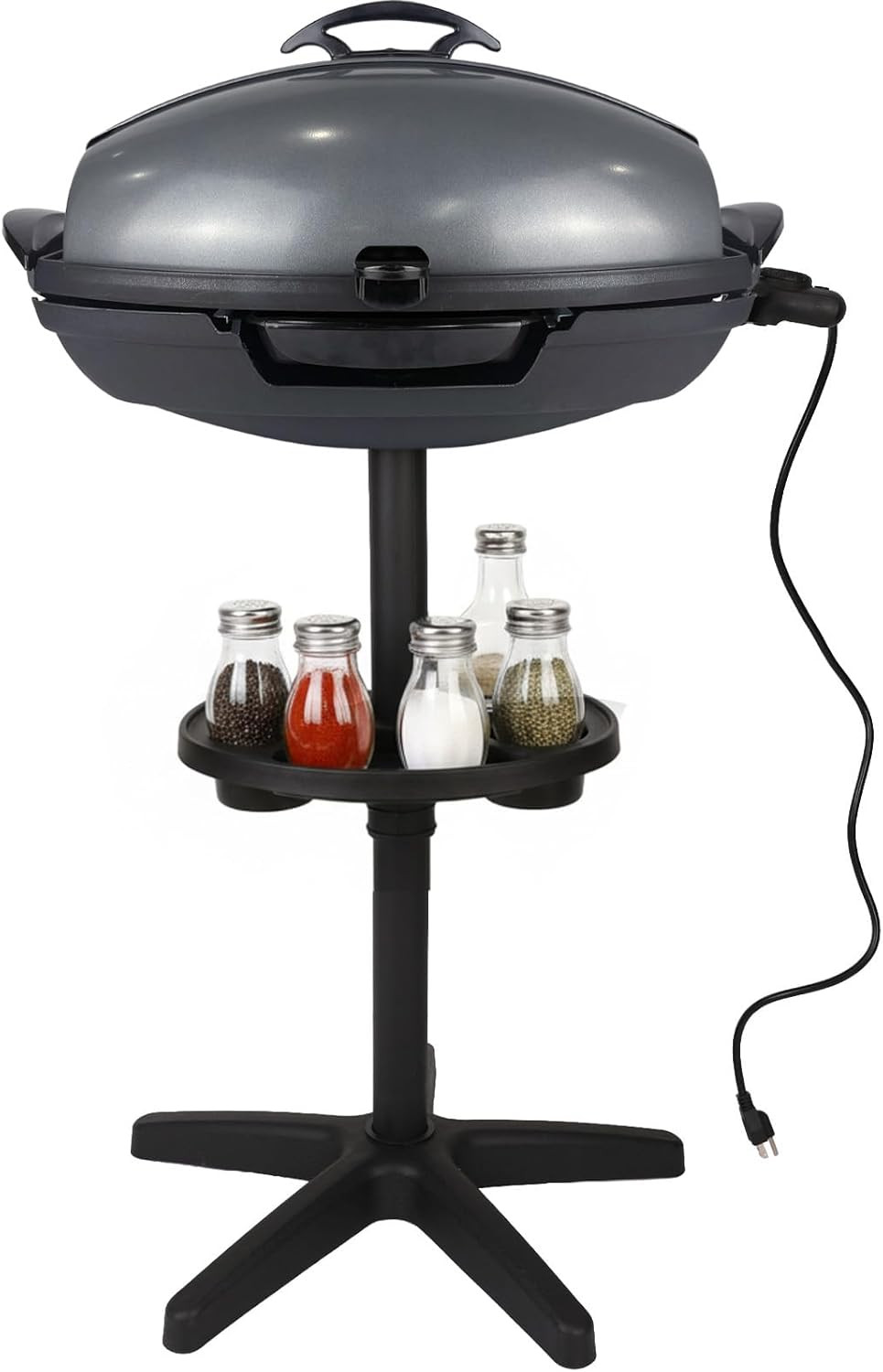 Portable Electric Grill with Removable Stand, 1500W Indoor & Outdoor BBQ, Non-St
