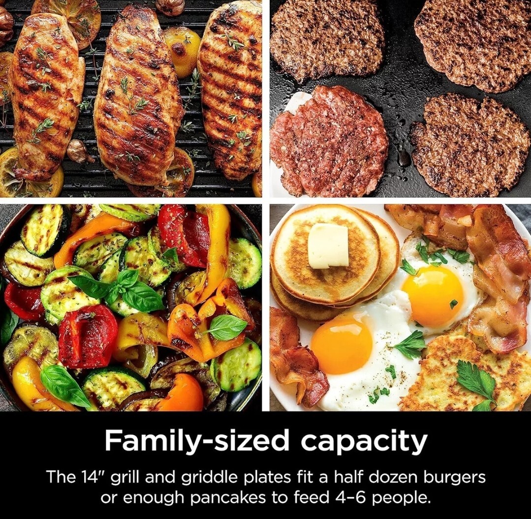 Ninja GR100 Sizzle Smokeless Indoor Grill New