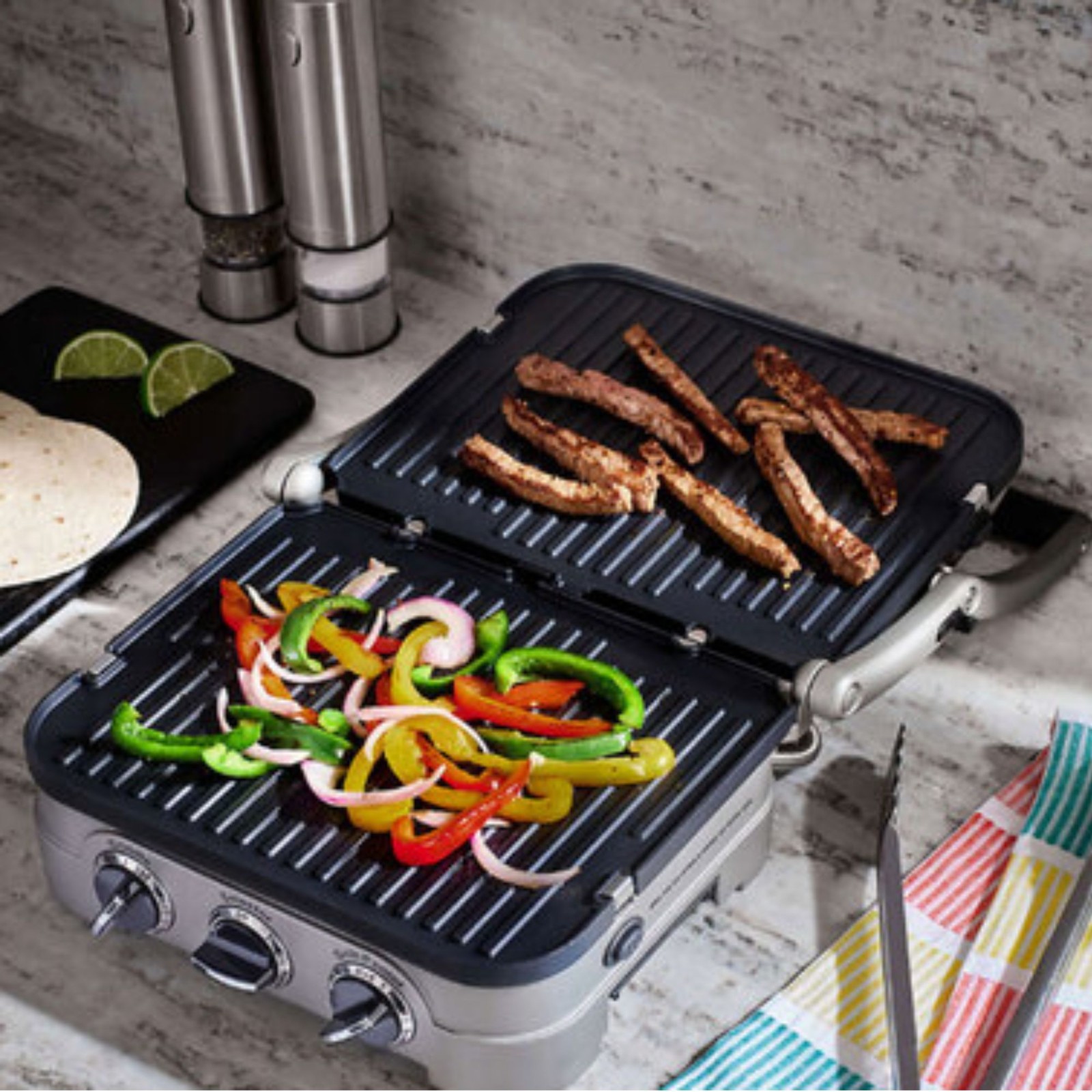 Cuisinart Griddler 5-in-1 Indoor Grill Panini Press Sandwich Maker GR-4NNAS New