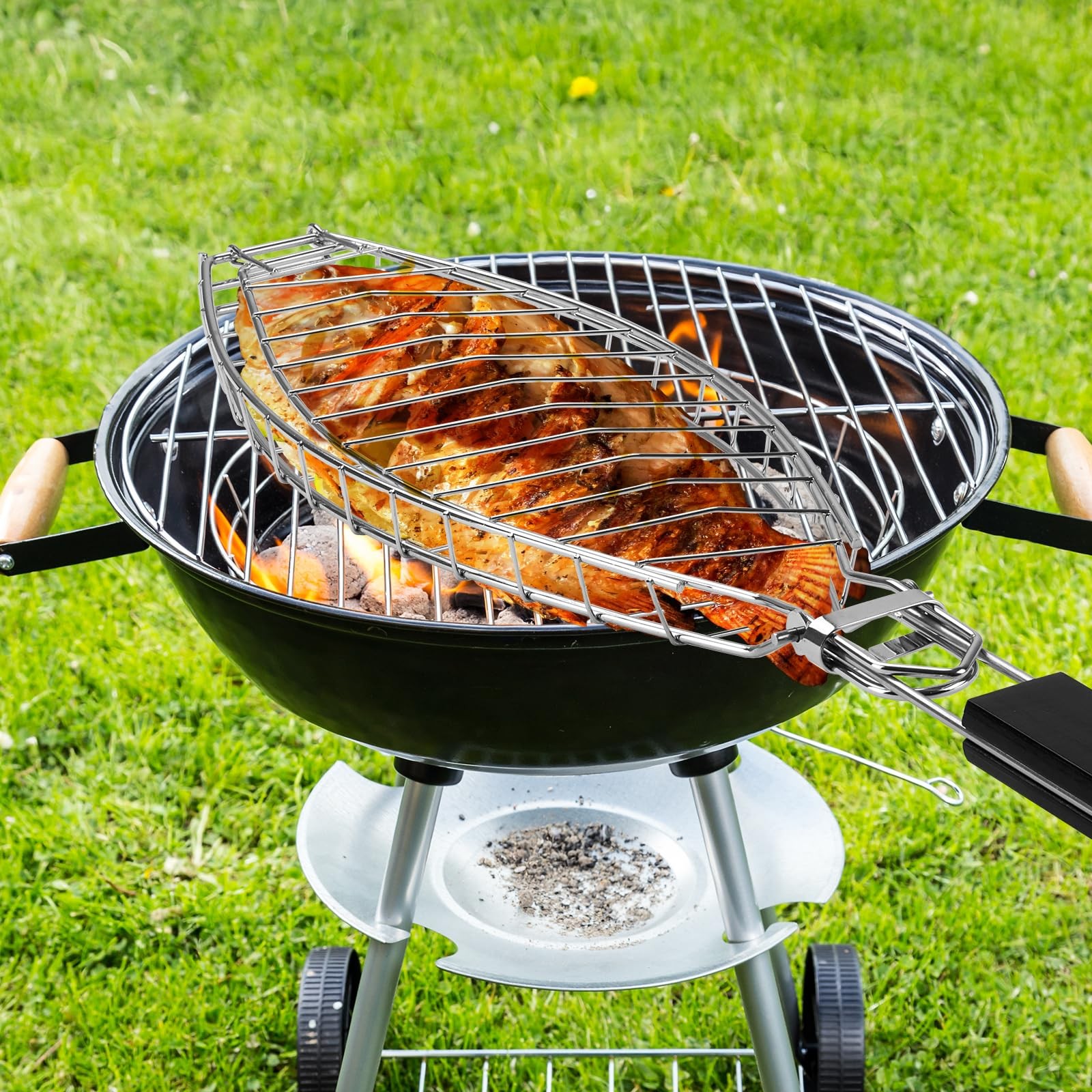 shidaishiye Fish Grill Basket, 25 inch x 6.15 x 1.2 inch, plating
