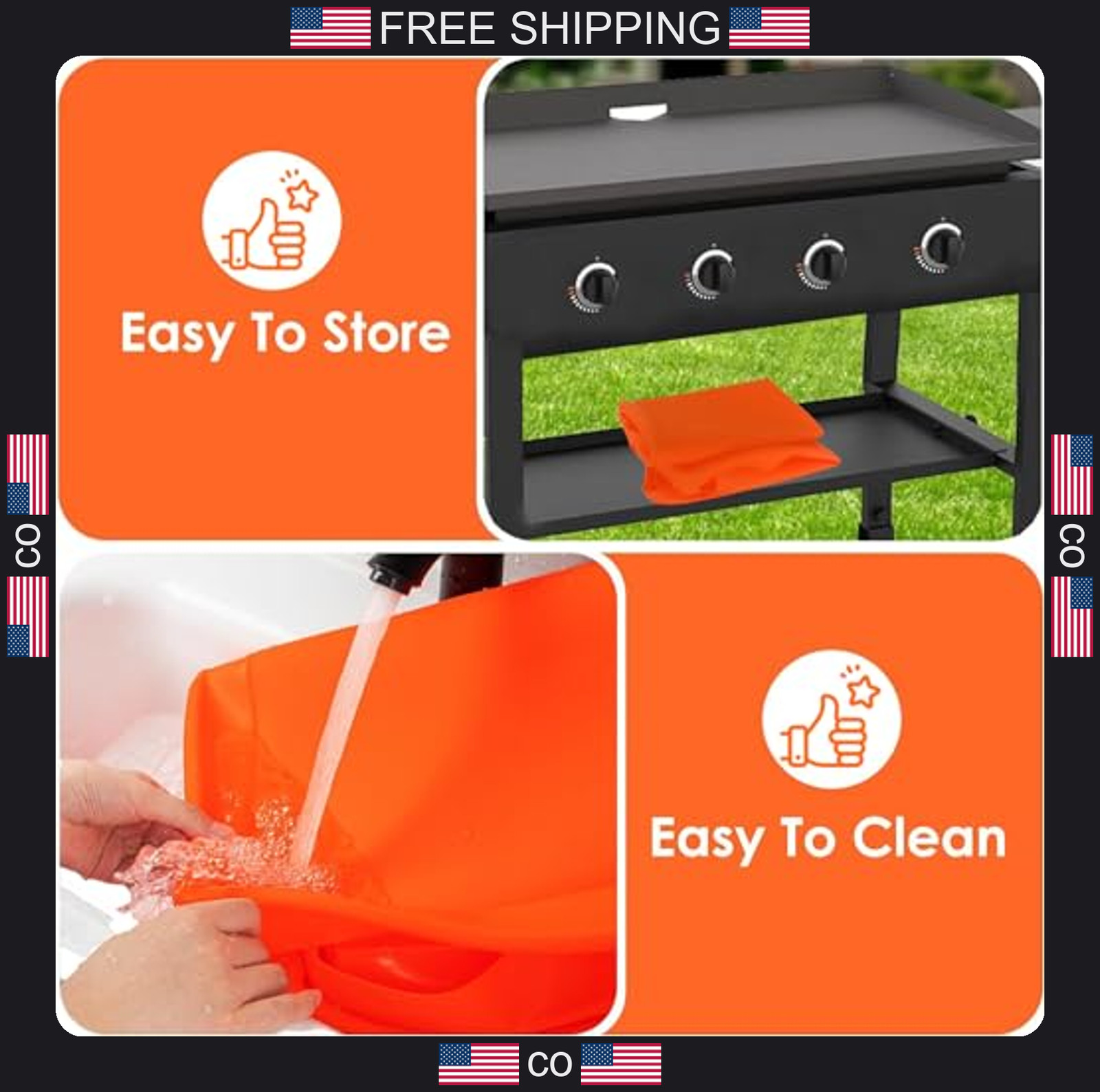 22-Inch Silicone Griddle Cover for Blackstone Flat Top Grill
