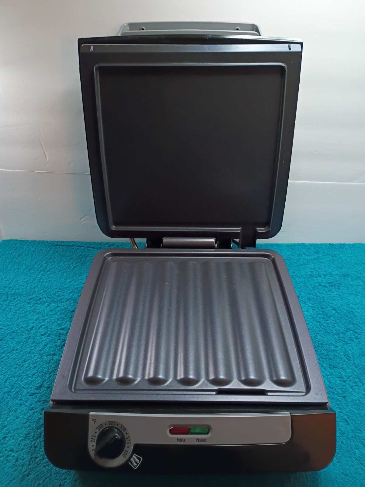 Hamilton Beach Indoor Electric Grill Combo/Bacon Cooker Nonstick Griddle W/ Tray