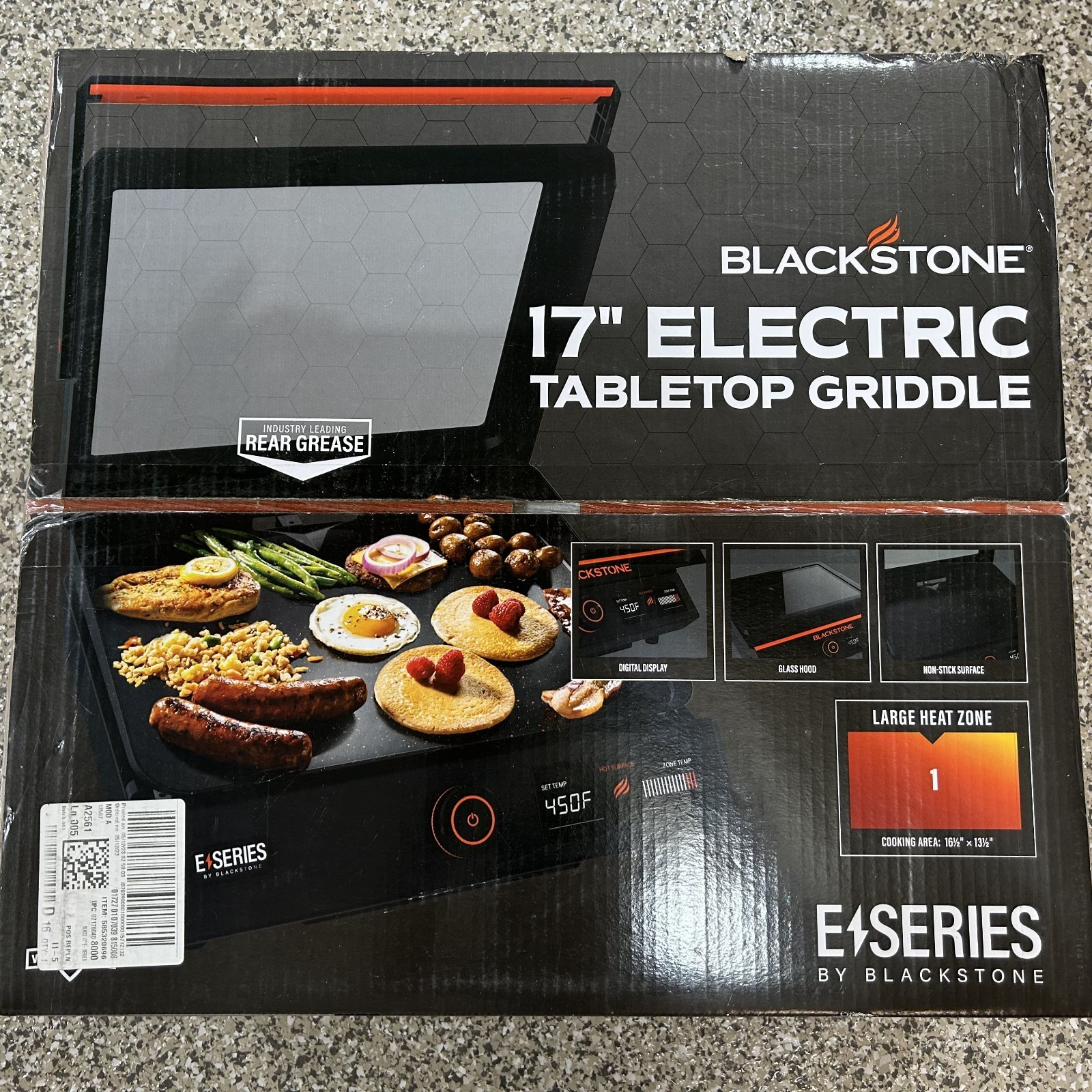 Blackstone E-Series 17” Electric Griddle with Hood Non-Stick Tabletop Grill NEW
